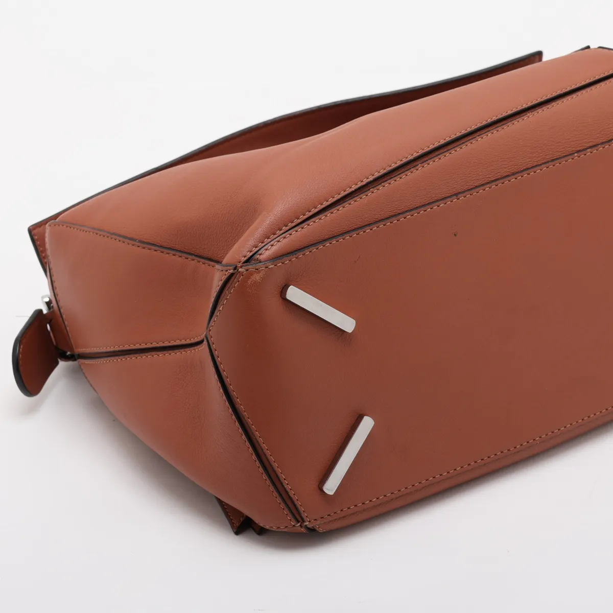 Puzzle Medium Leather 2-Way Handbag, Brown — view 4