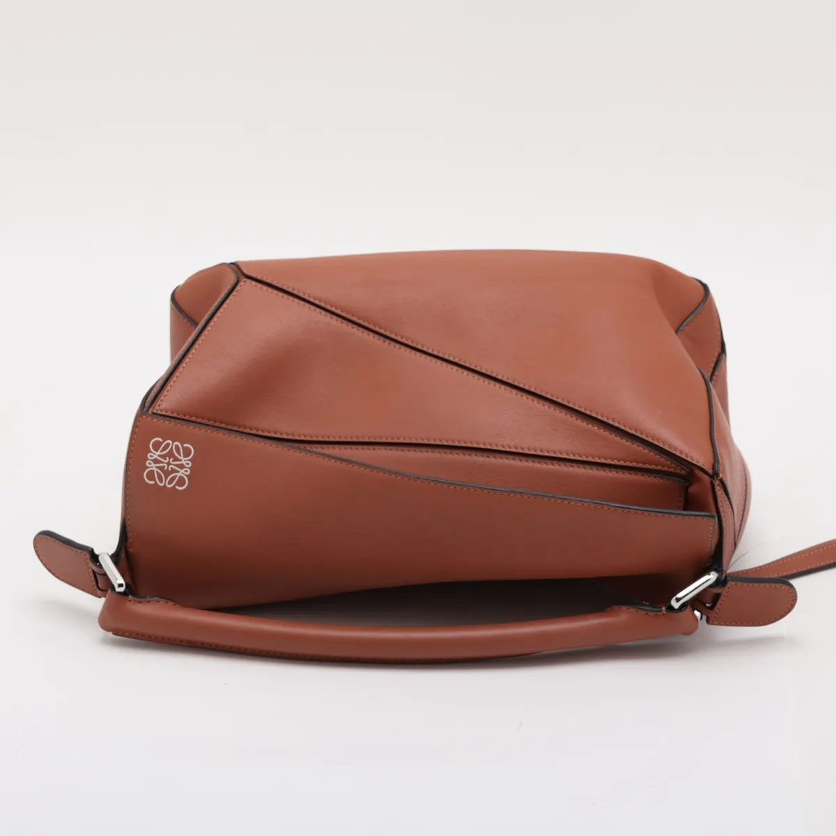 Puzzle Medium Leather 2-Way Handbag, Brown — view 5