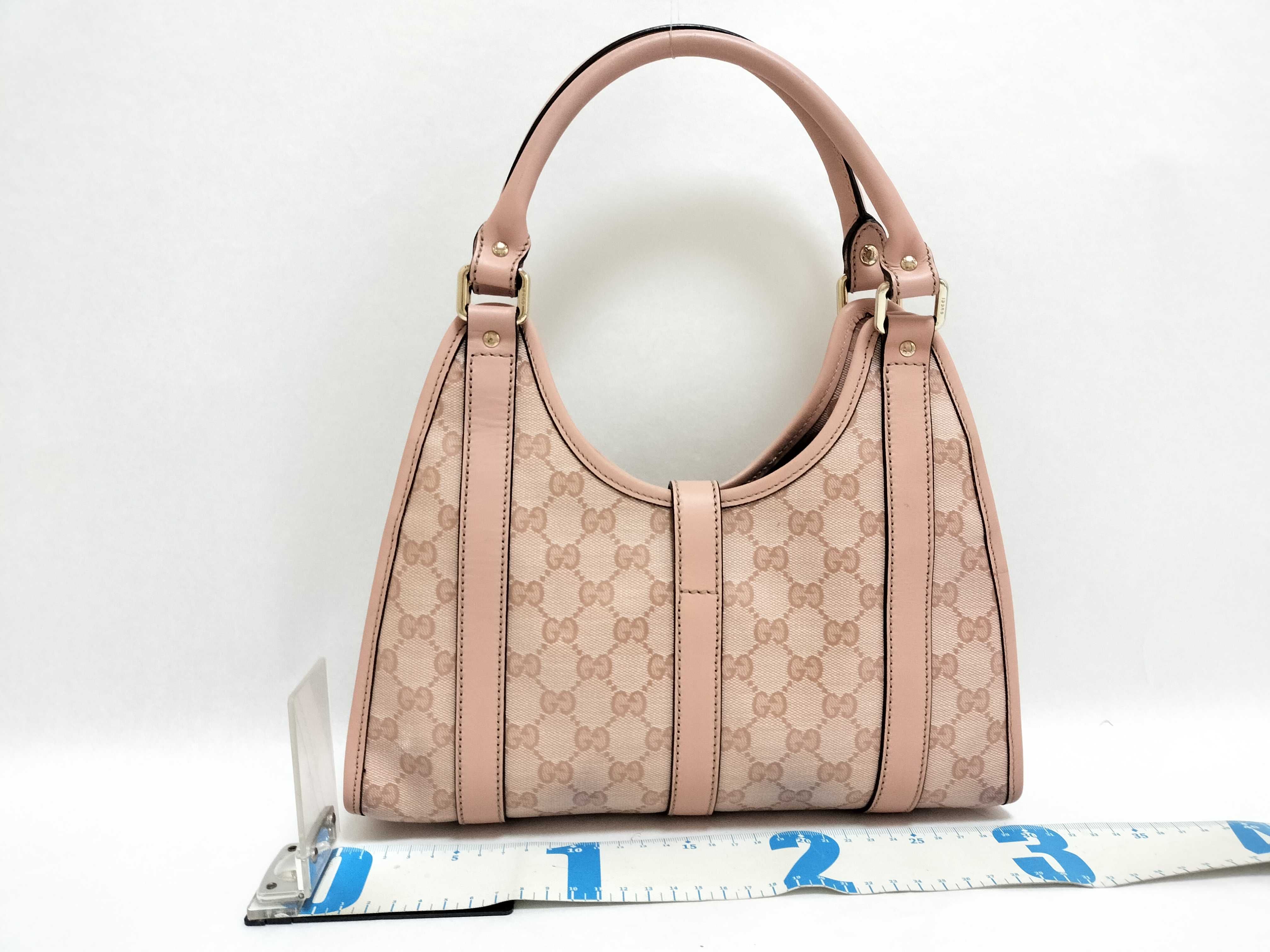 Jackie Gucci GG Jackie Pink Shoulder Handbag Shoulder Bag — view 2