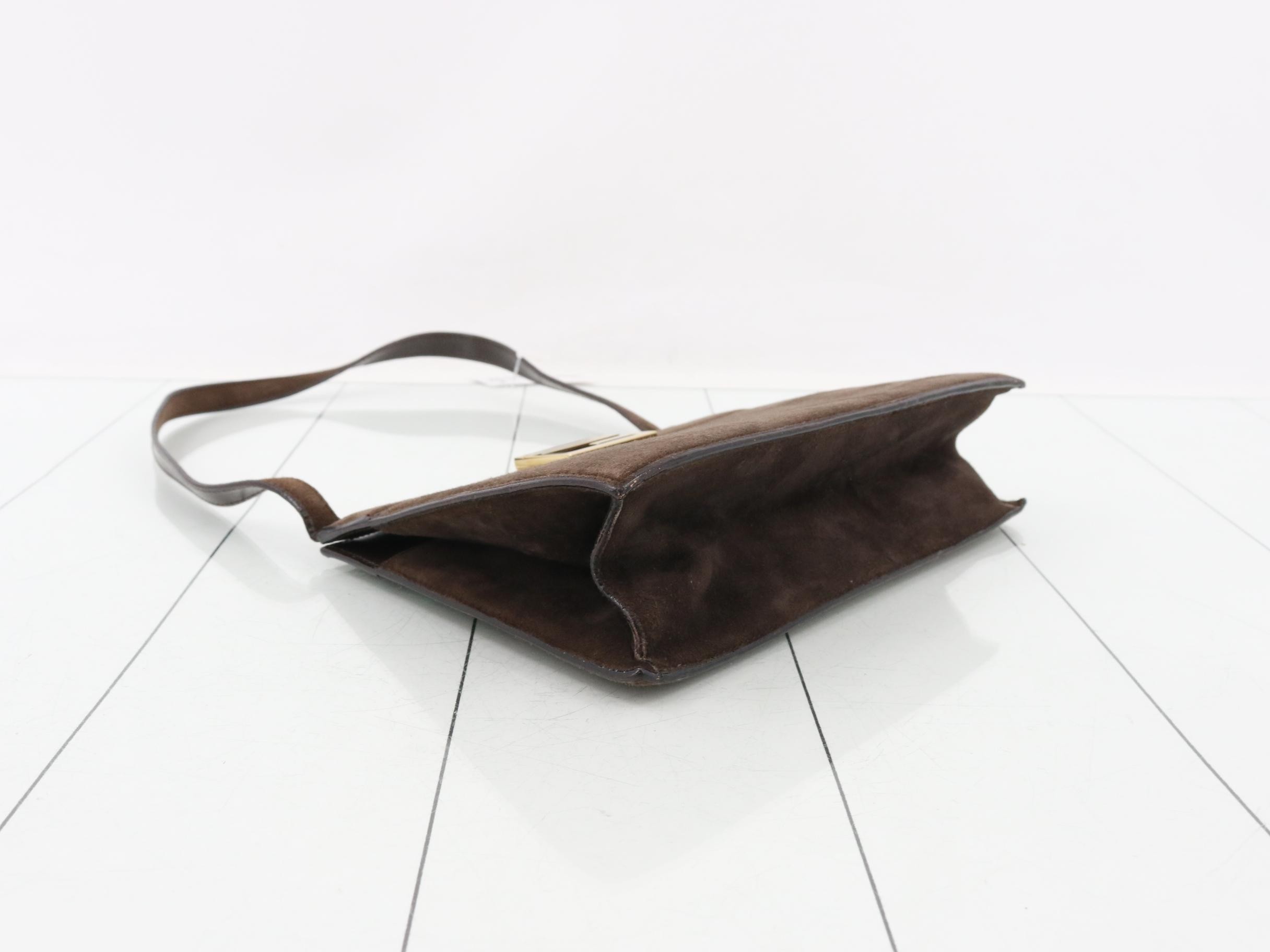 G Logo Suede One-Shoulder Bag — view 5