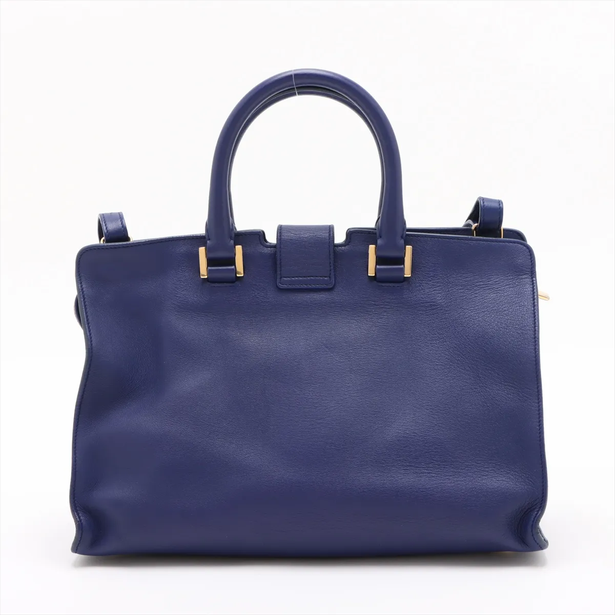 Petit Cabas Leather 2WAY Handbag Blue 311210 — view 2