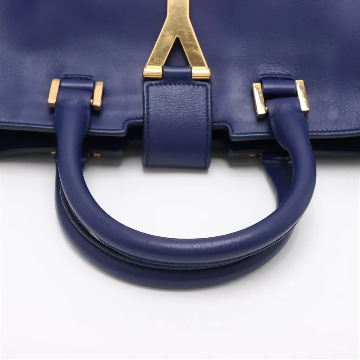 Petit Cabas Leather 2WAY Handbag Blue 311210 — view 5