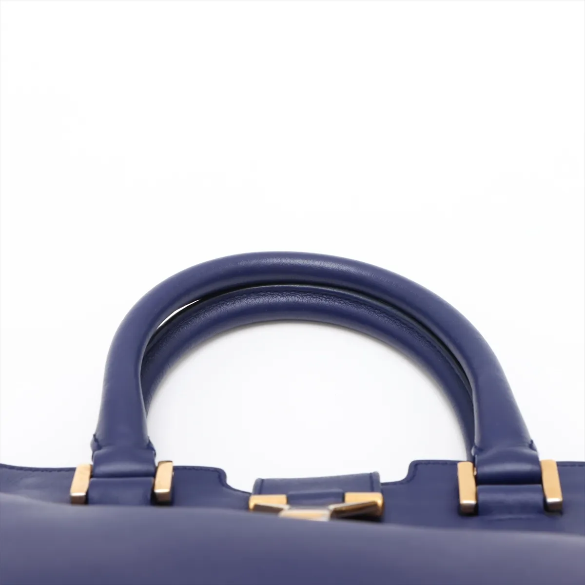 Petit Cabas Leather 2WAY Handbag Blue 311210 — view 6