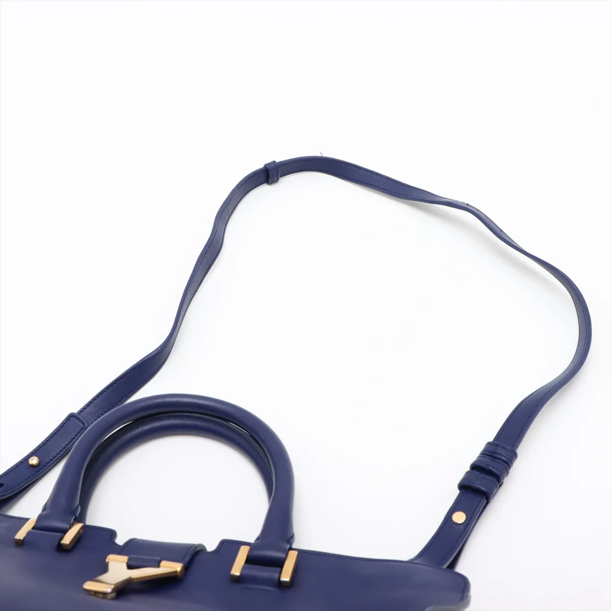 Petit Cabas Leather 2WAY Handbag Blue 311210 — view 7