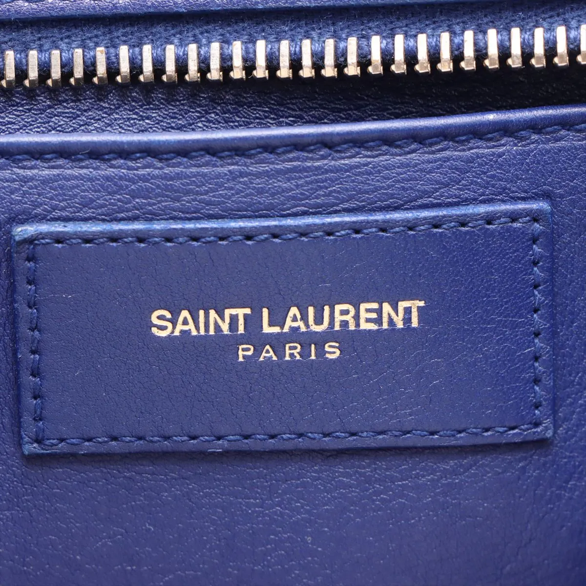 Petit Cabas Leather 2WAY Handbag Blue 311210 — view 10