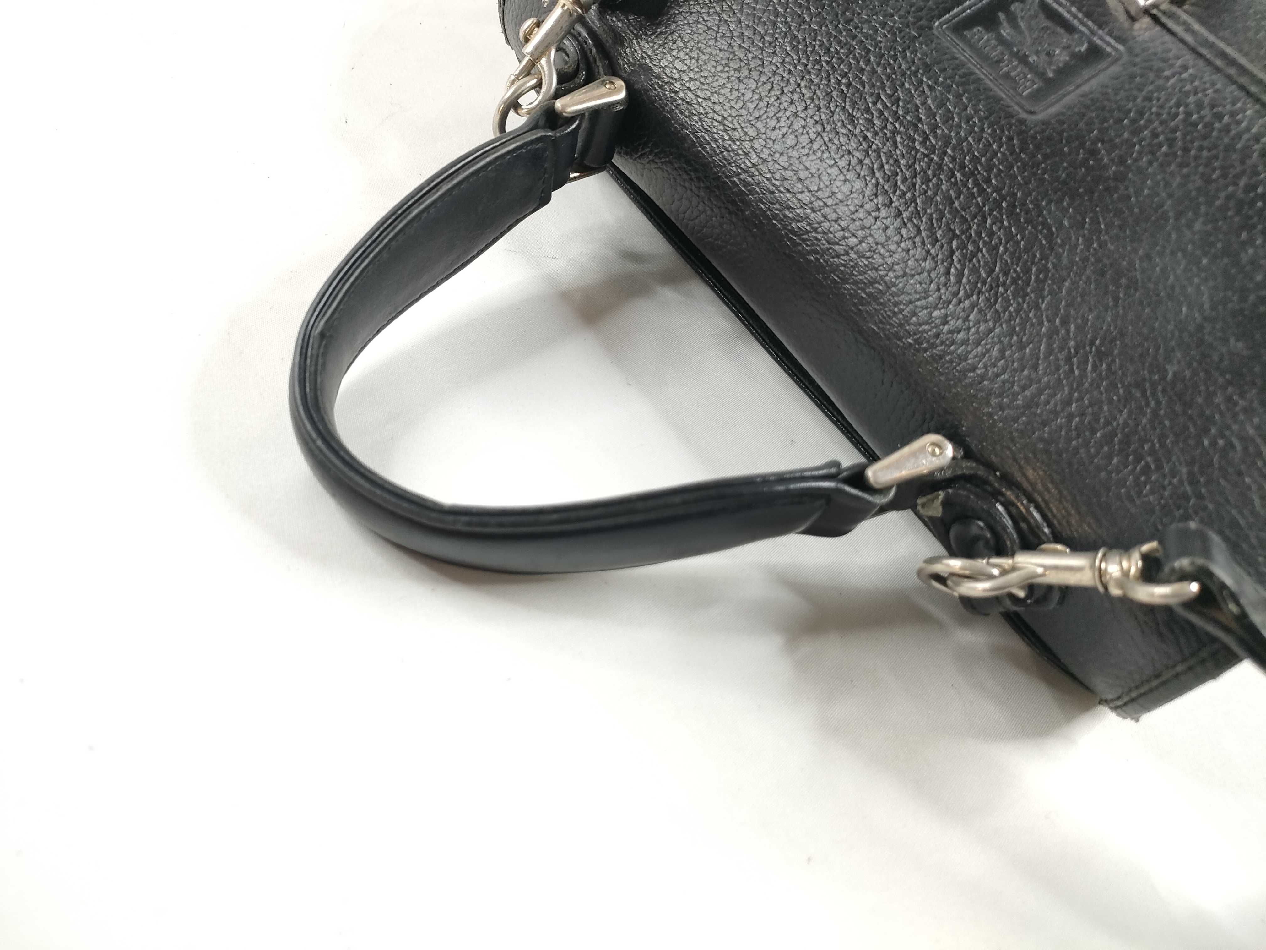 Burberrys Burberry Handbag Shoulder Bag 2-Way Black Leather Nova Check Handbag — view 6