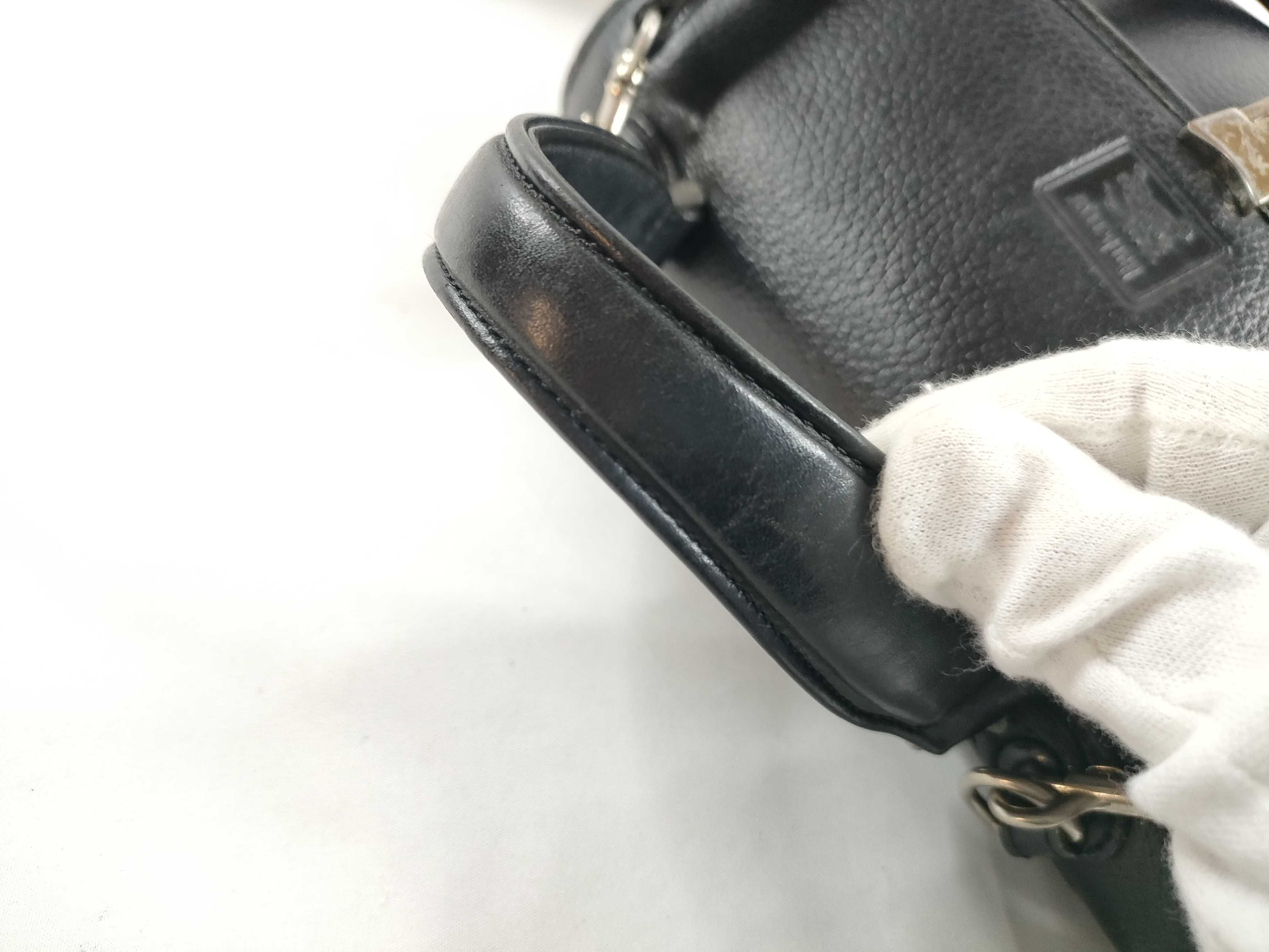 Burberrys Burberry Handbag Shoulder Bag 2-Way Black Leather Nova Check Handbag — view 7