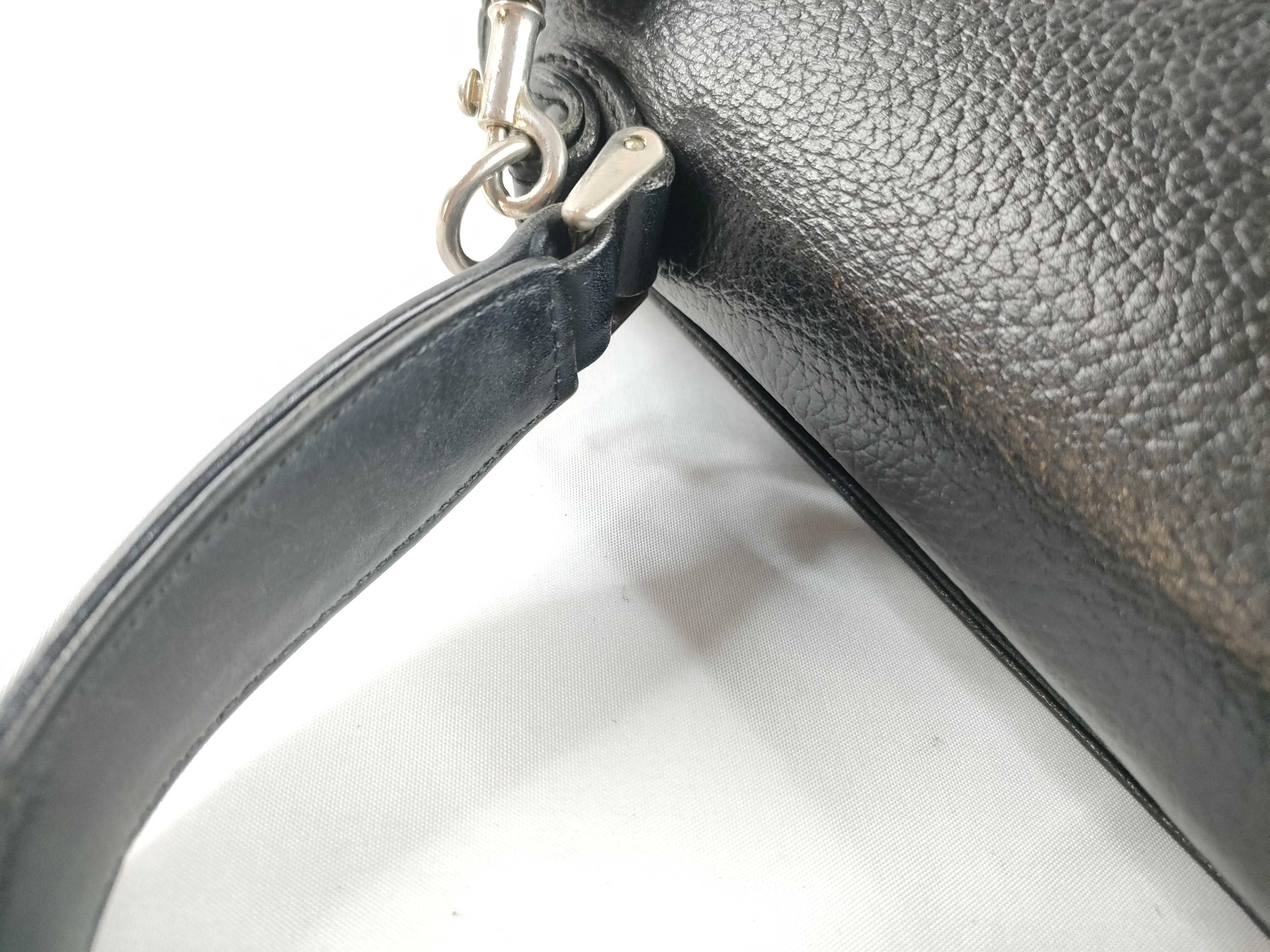 Burberrys Burberry Handbag Shoulder Bag 2-Way Black Leather Nova Check Handbag — view 8