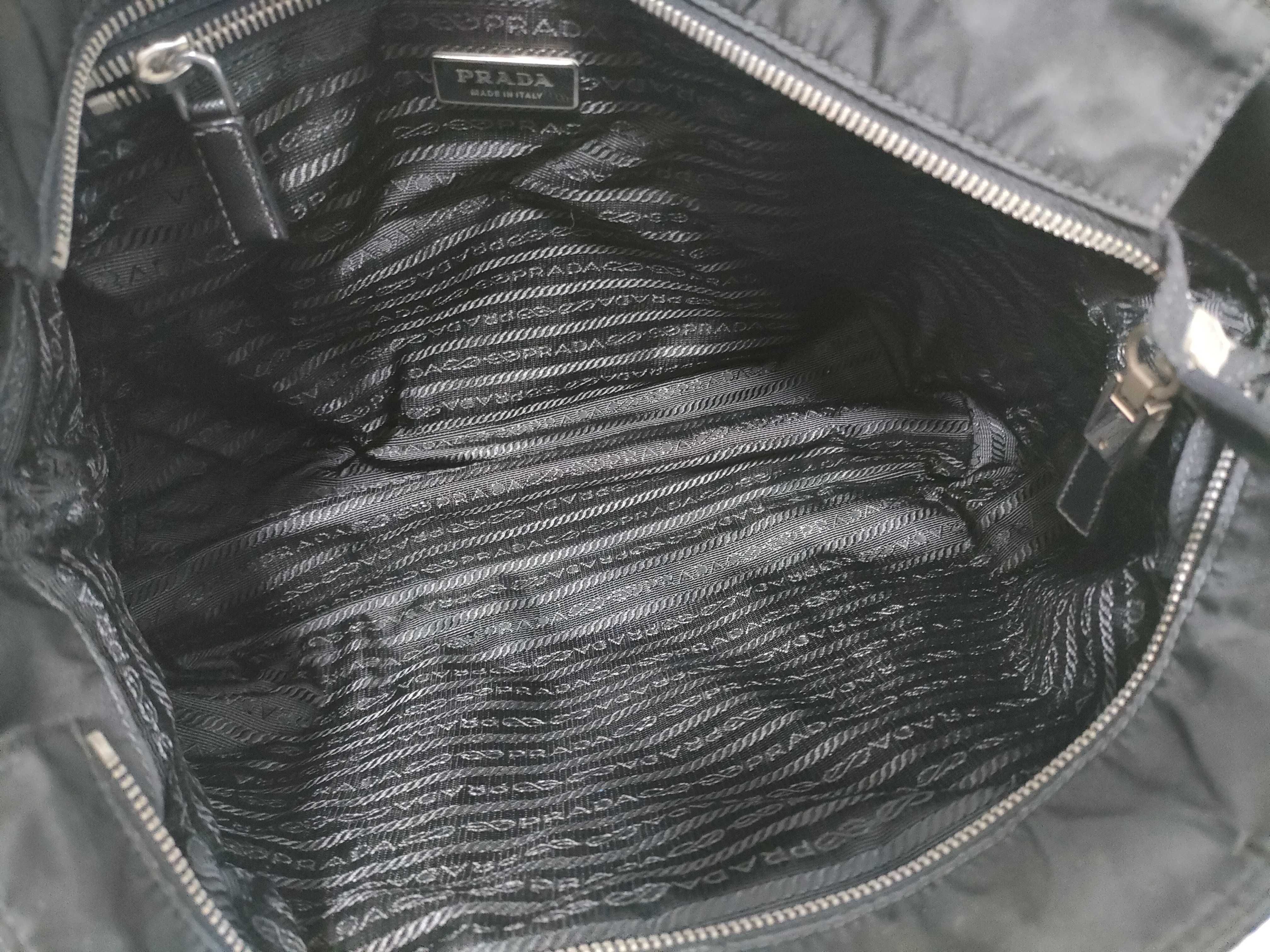 Nylon Leather Tote Bag Black 165 Tote Bag — view 11