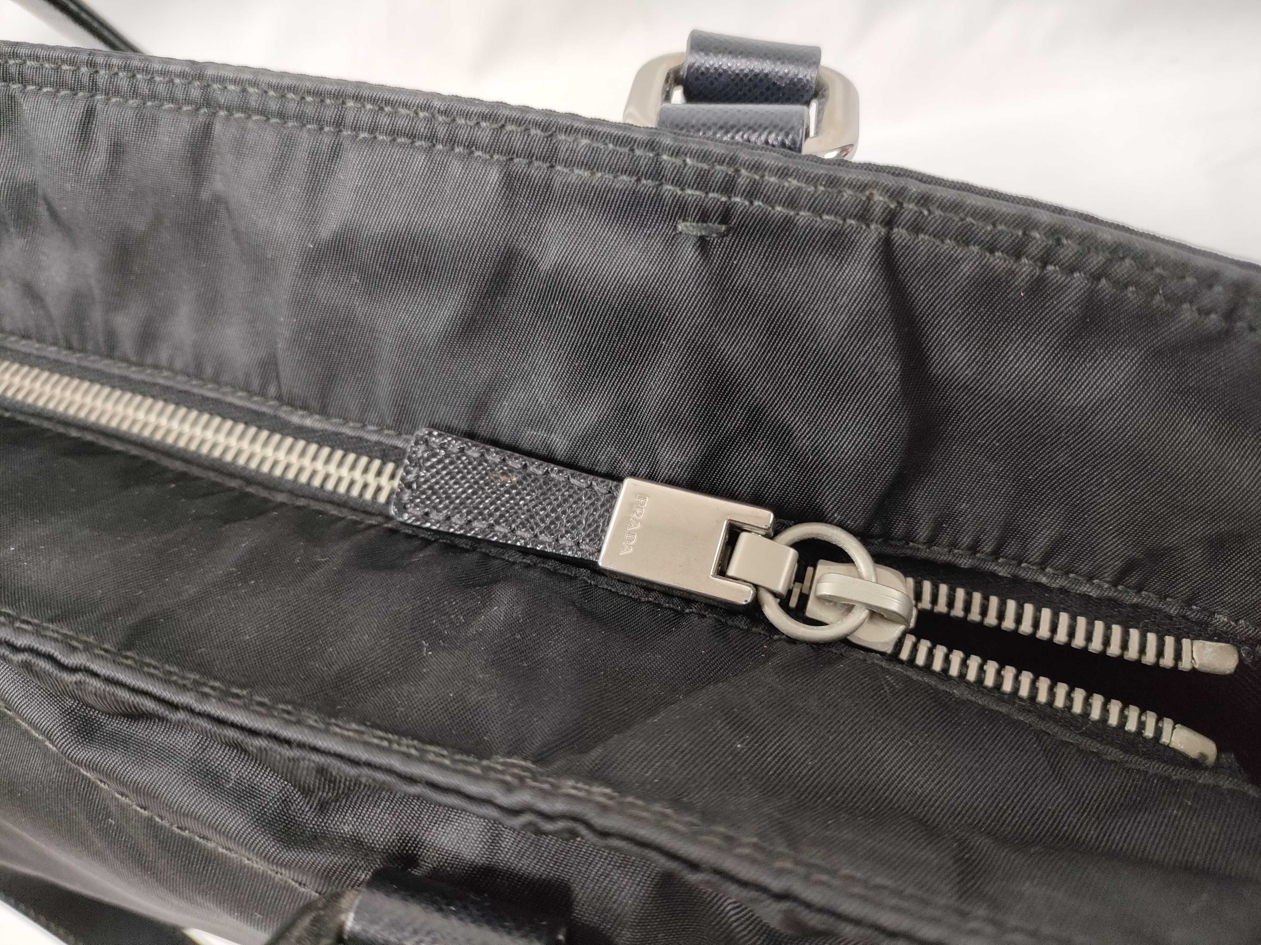 Nylon Leather Tote Bag Black 165 Tote Bag — view 6