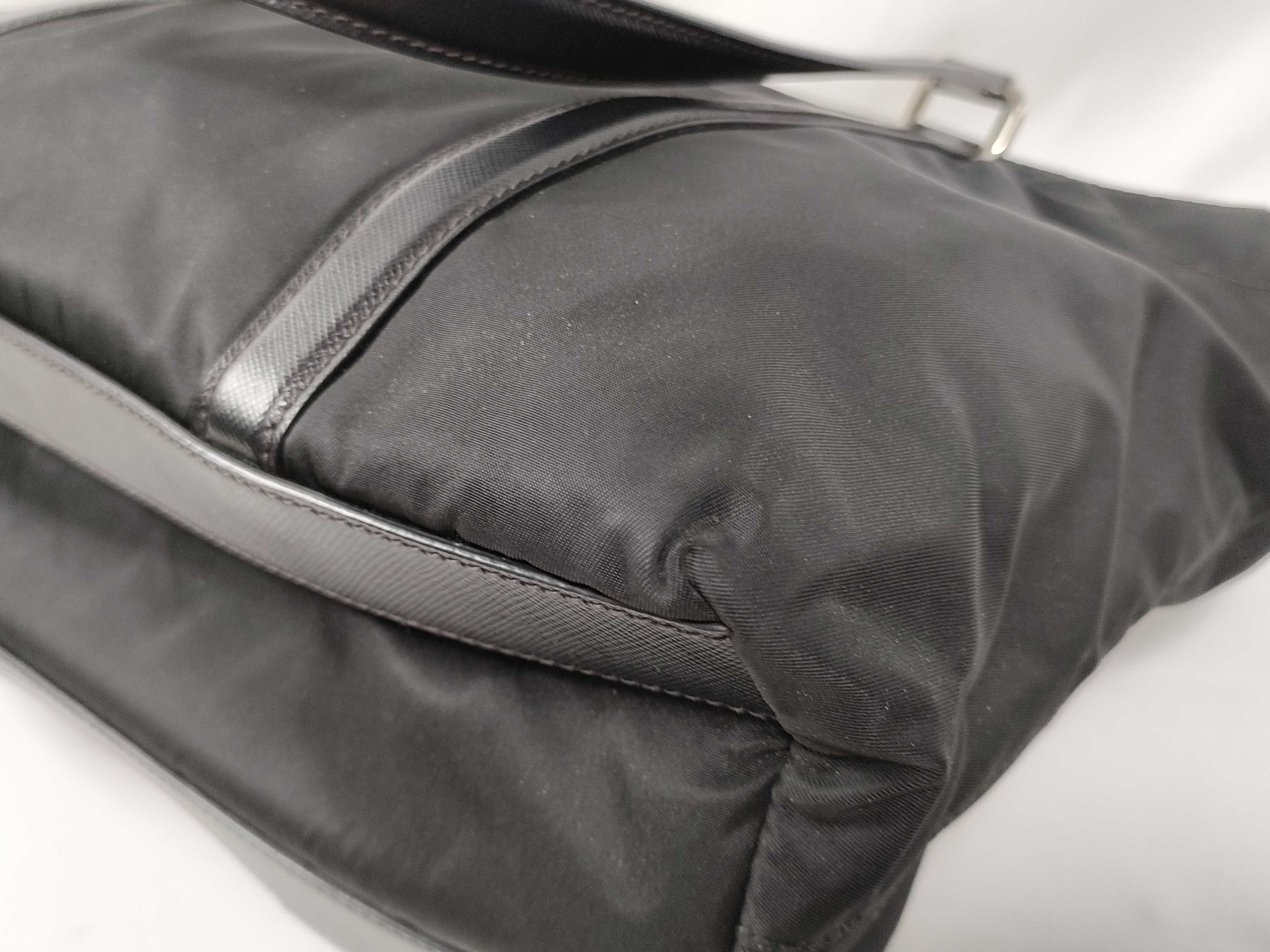 Nylon Leather Tote Bag Black 165 Tote Bag — view 9