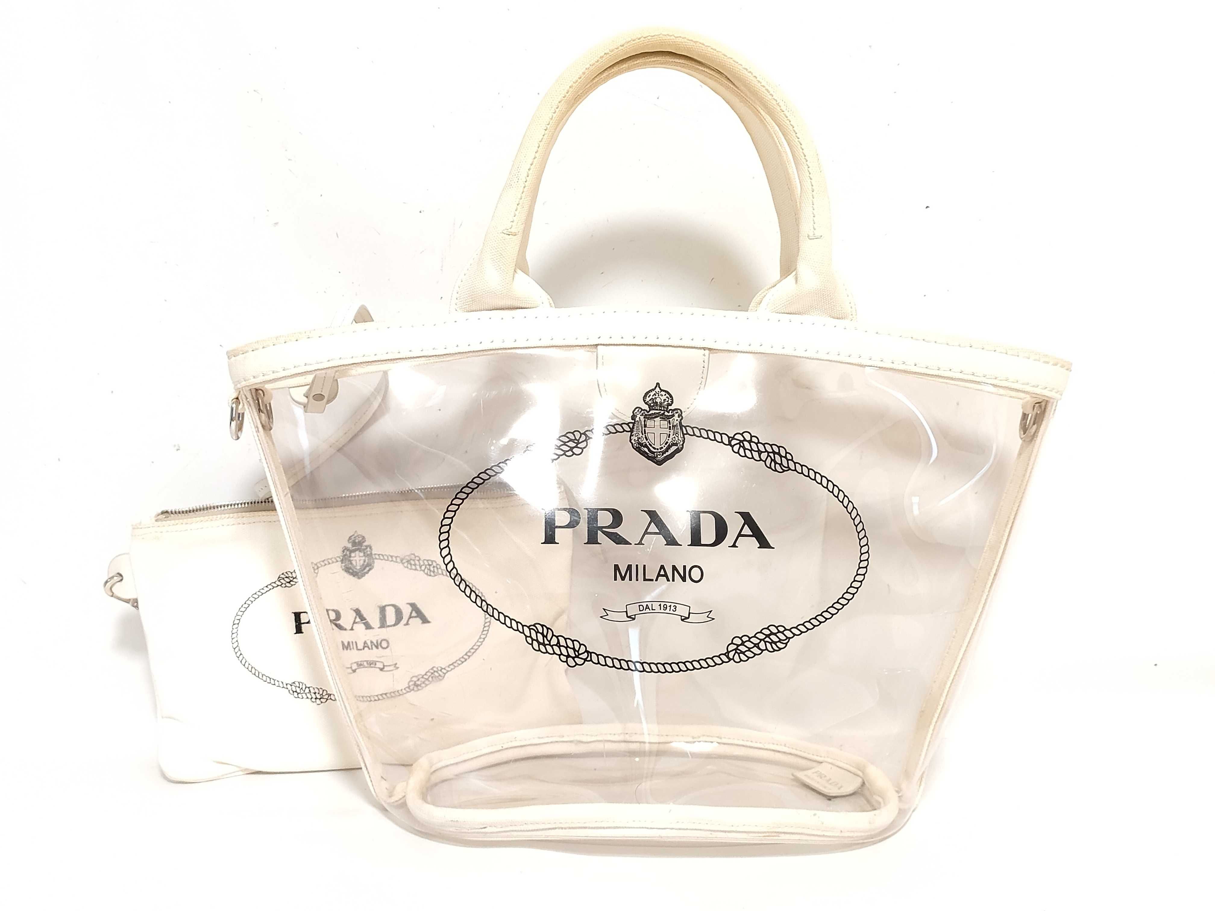 Canapa Vinyl 2-Way Handbag White 1BG187 Handbag