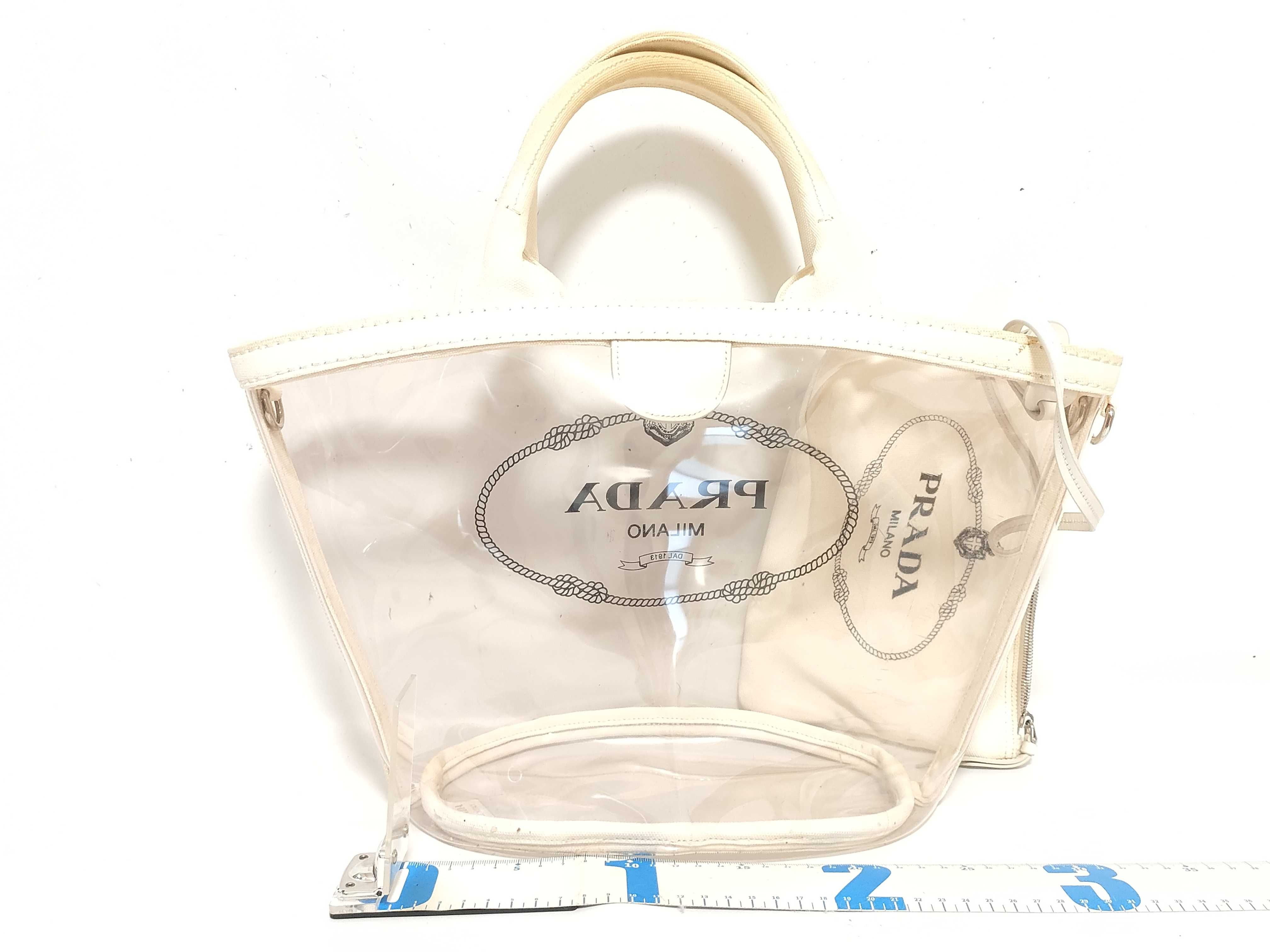 Canapa Vinyl 2-Way Handbag White 1BG187 Handbag — view 2