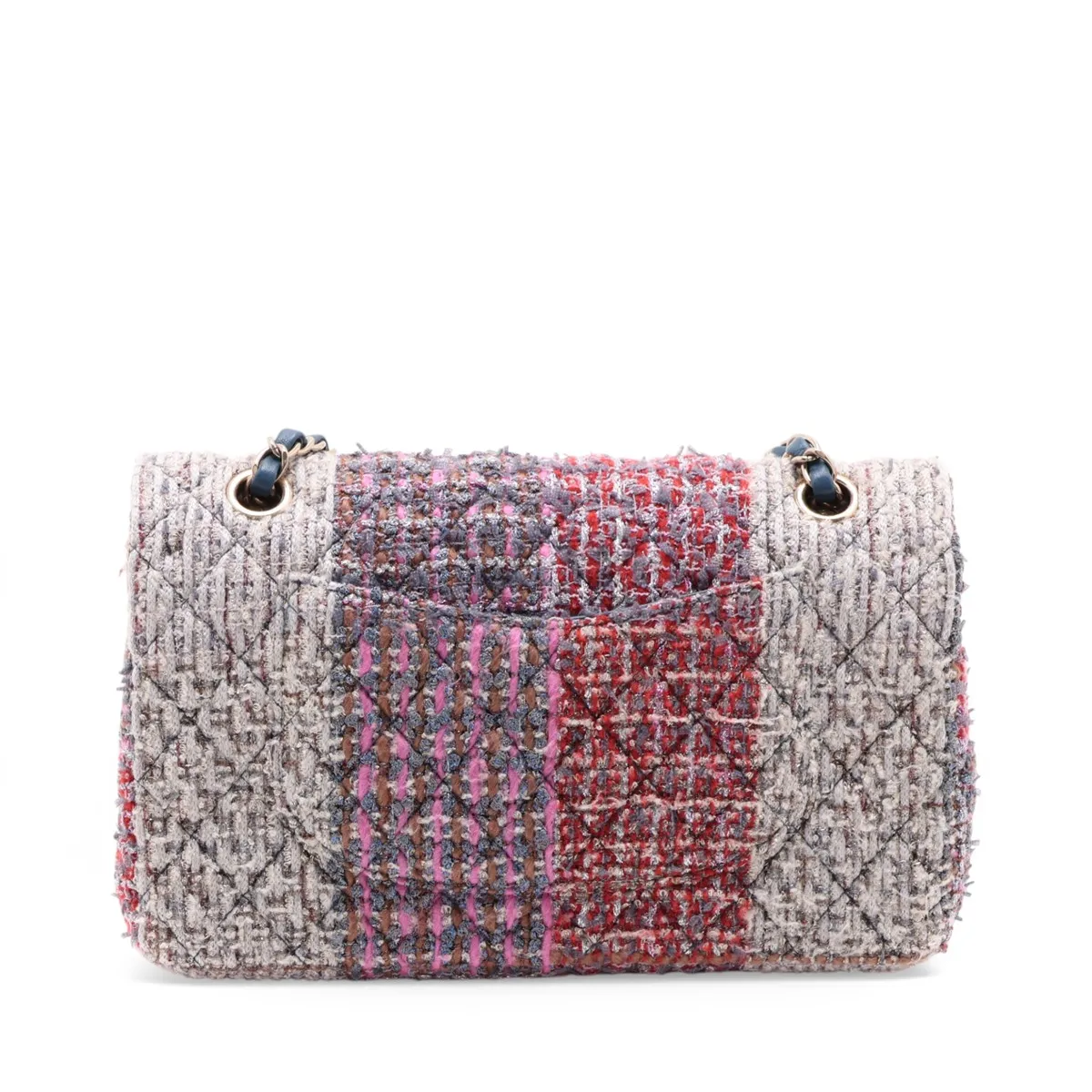 Matelassé 25 Tweed Double Flap Double Chain Bag, Multicolor, Gold Hardware, 19987576, Serial Number 19 — view 2