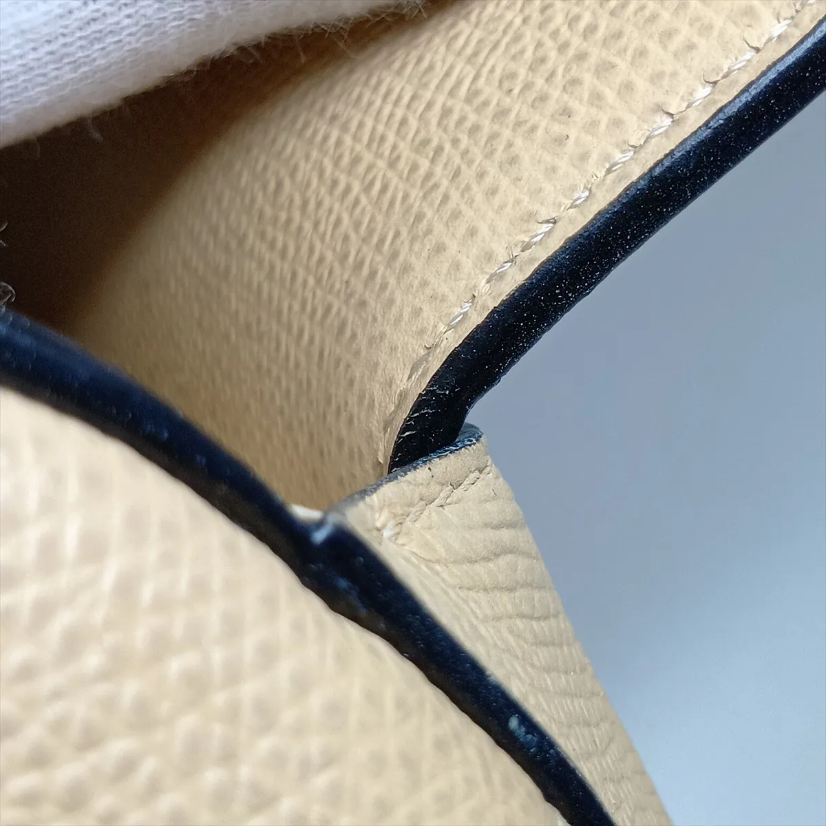 Saddle Leather Handbag, Beige — view 12