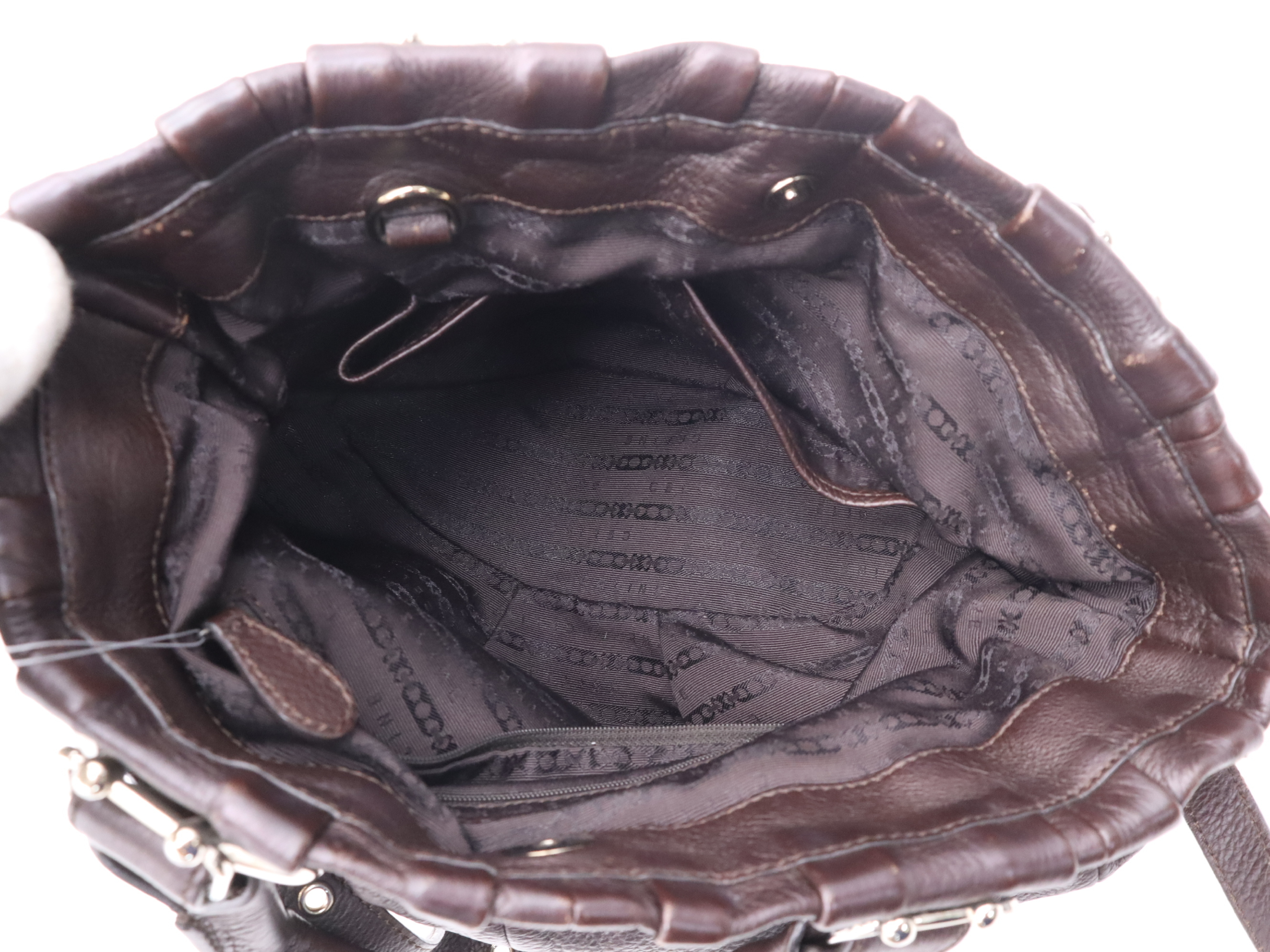 Leather Pillow Small Handbag, Dark Brown, Silver Hardware, Includes Shoulder Strap, Dust Bag, and Charm. — view 10