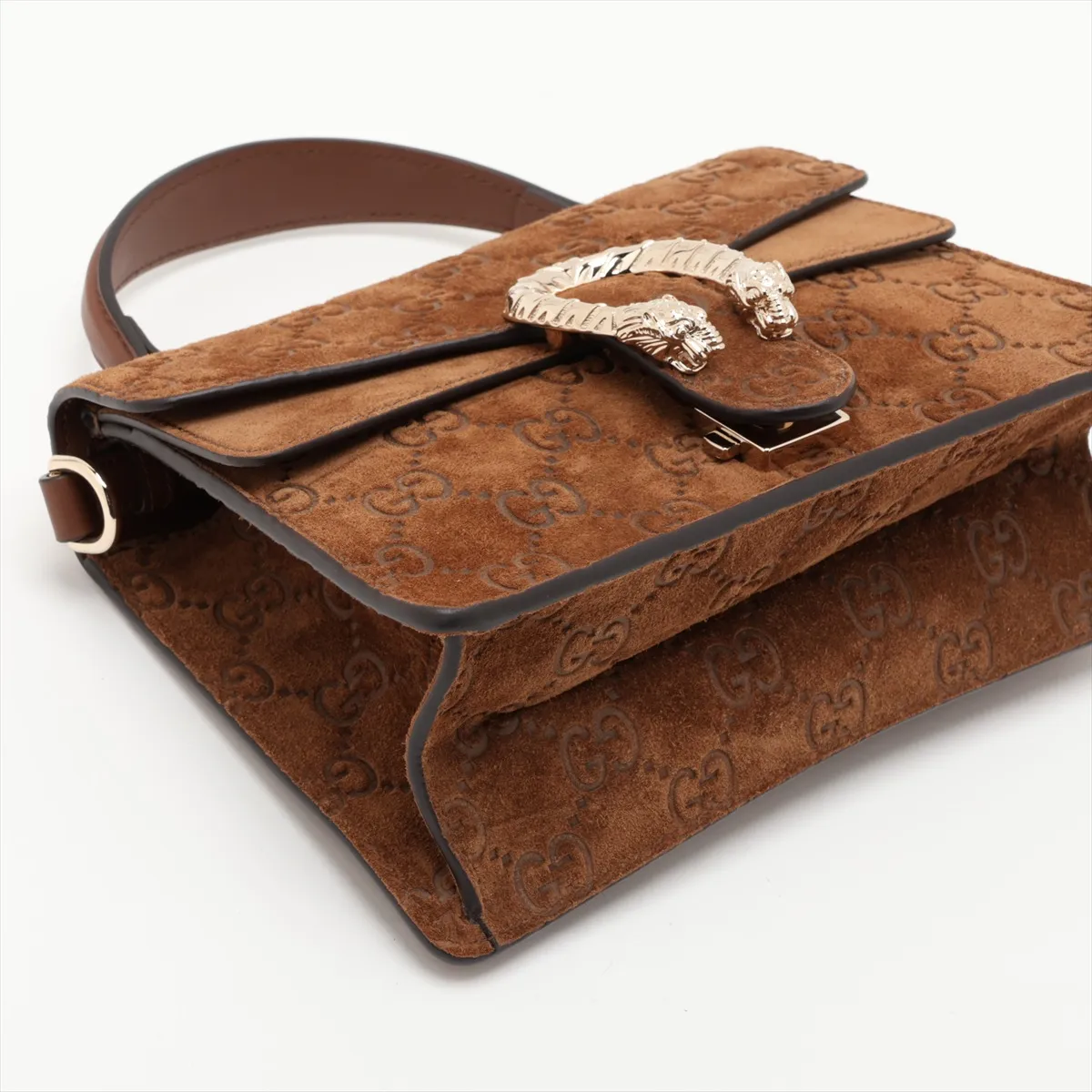 Dionysus Suede 2-Way Handbag, Brown, 813400 — view 4