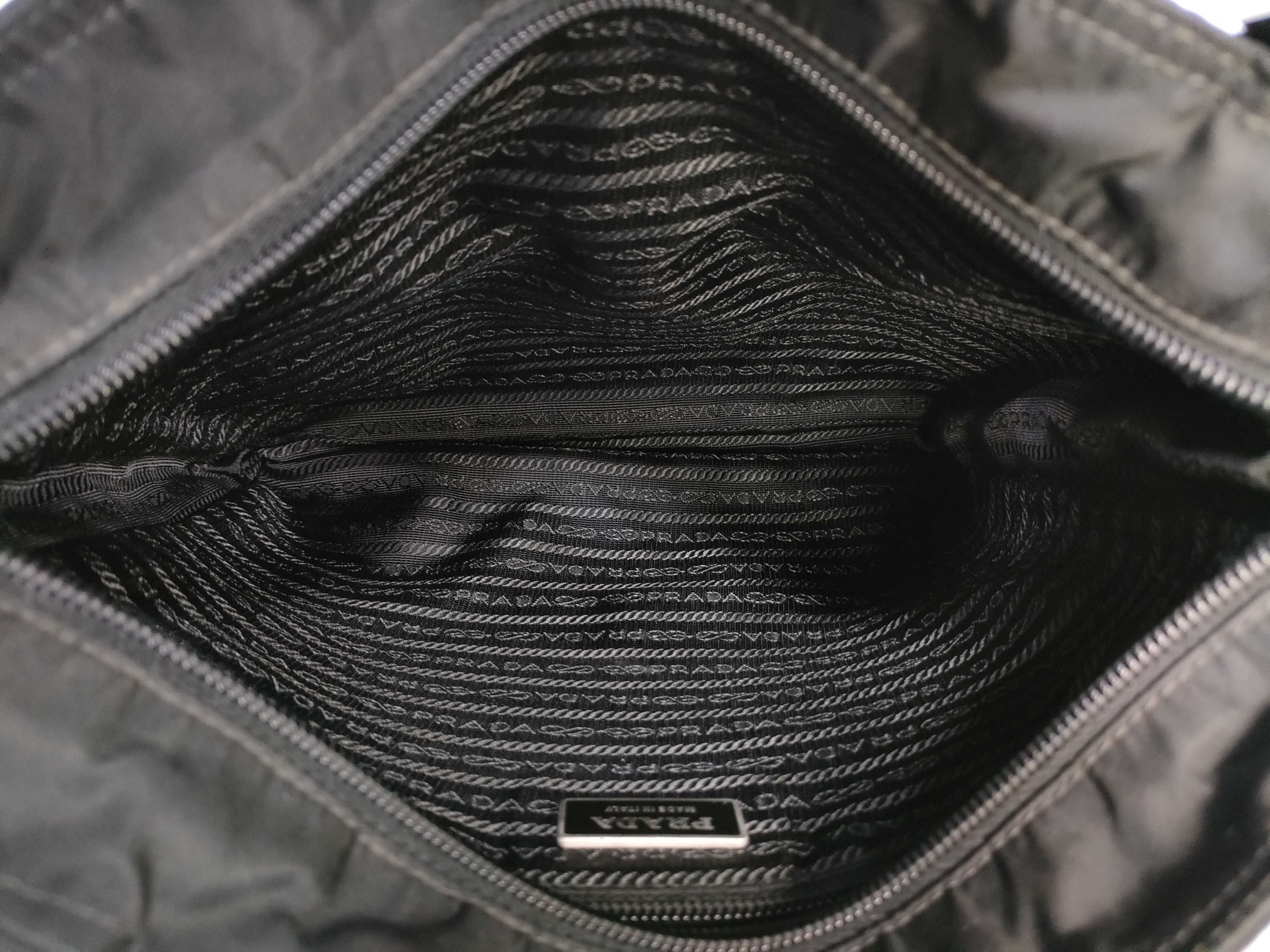 Nylon Shoulder Bag with Triangle Logo, Comes with Guarantee Card. — view 14