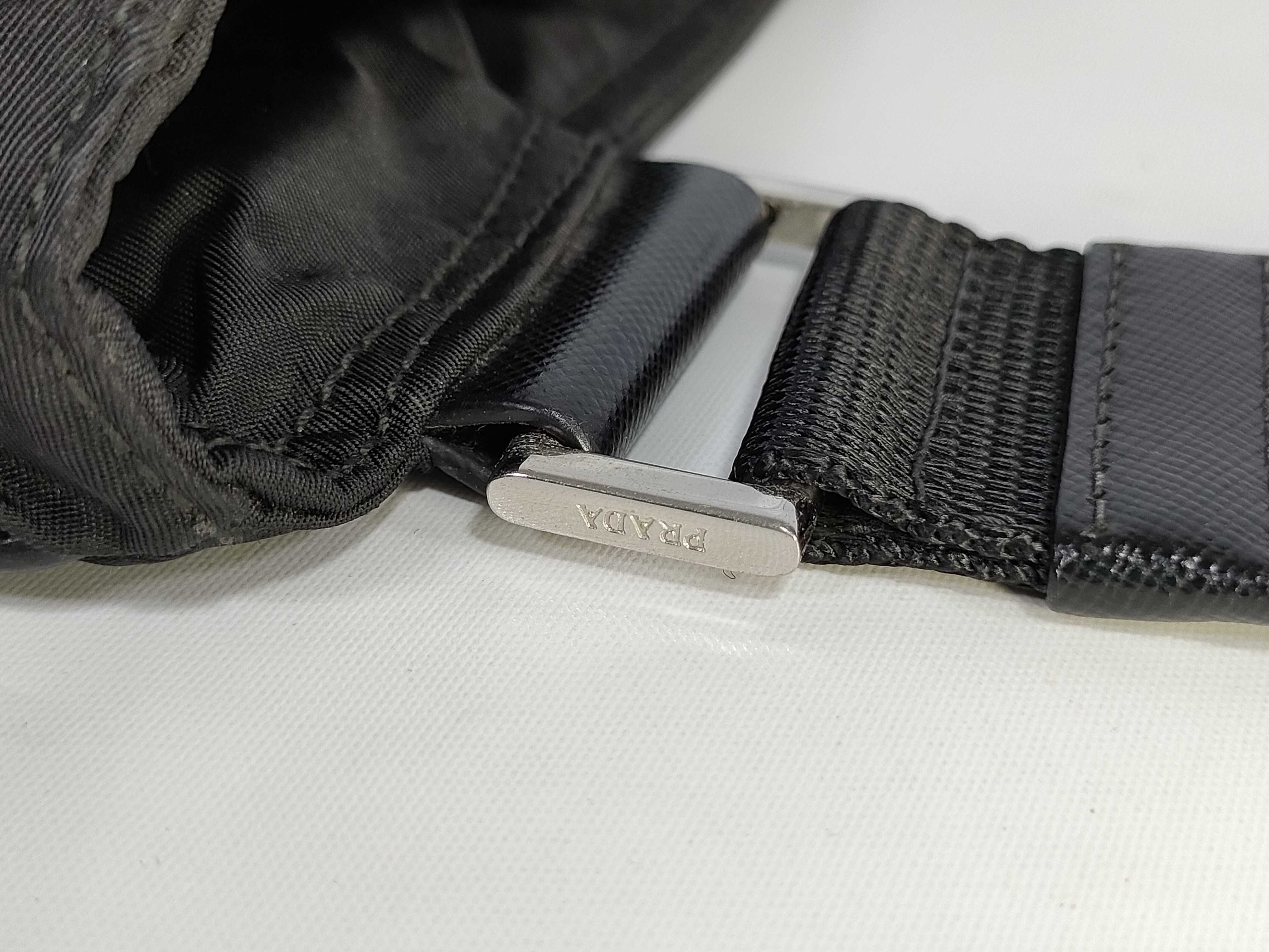 Nylon Shoulder Bag with Triangle Logo, Comes with Guarantee Card. — view 5