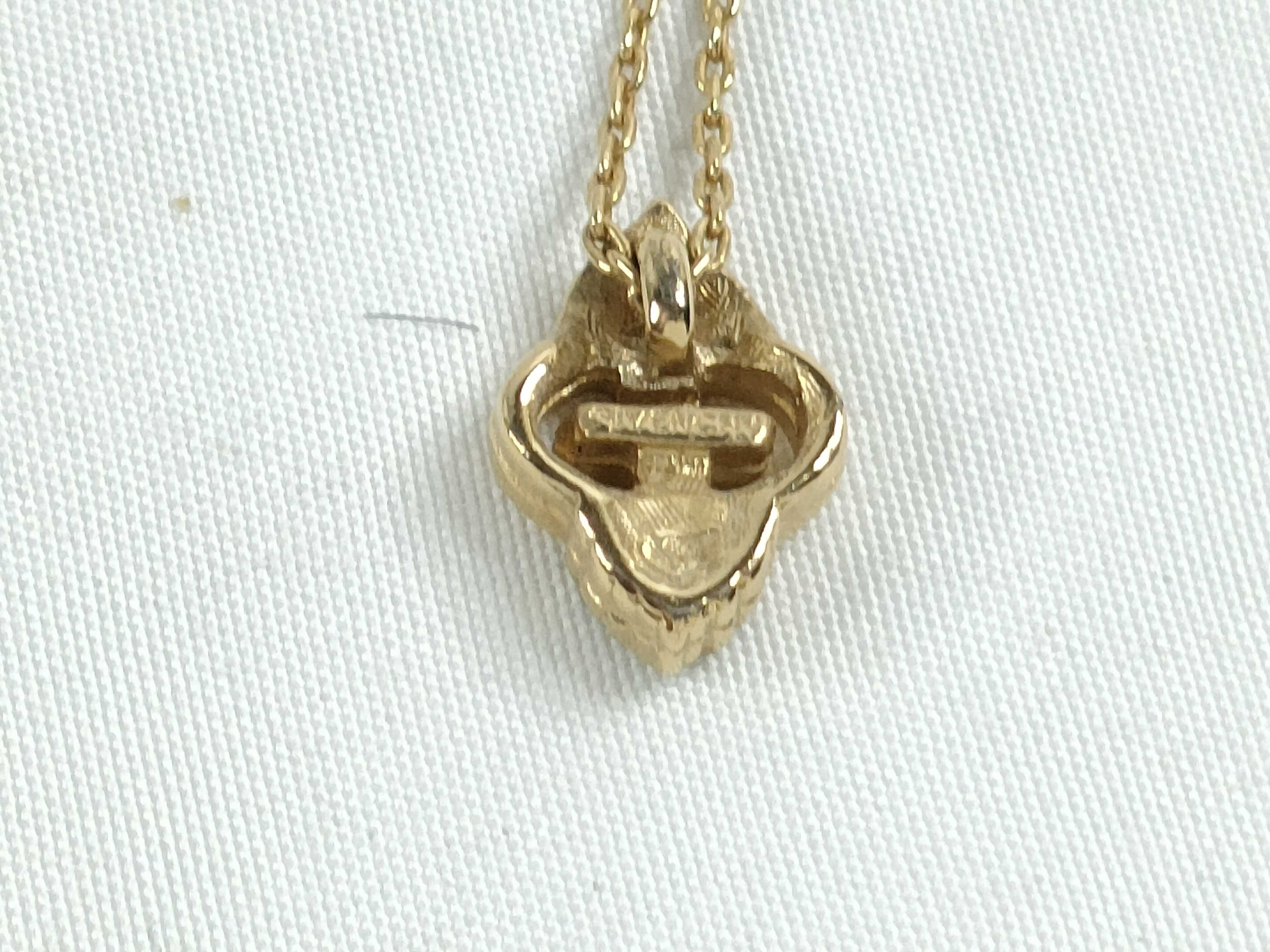 G Logo Rhinestone Gold Necklace — view 2