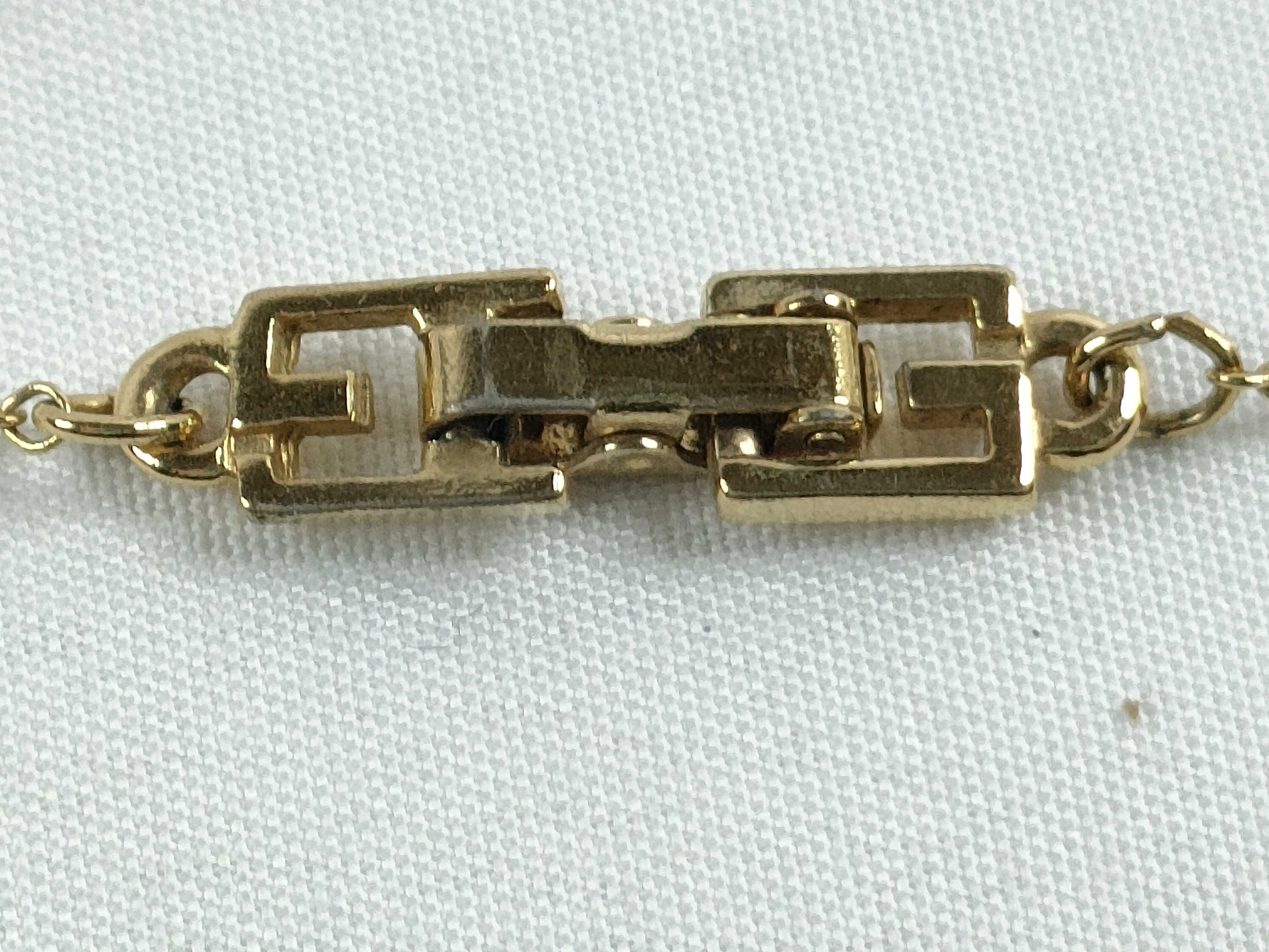 G Logo Rhinestone Gold Necklace — view 7