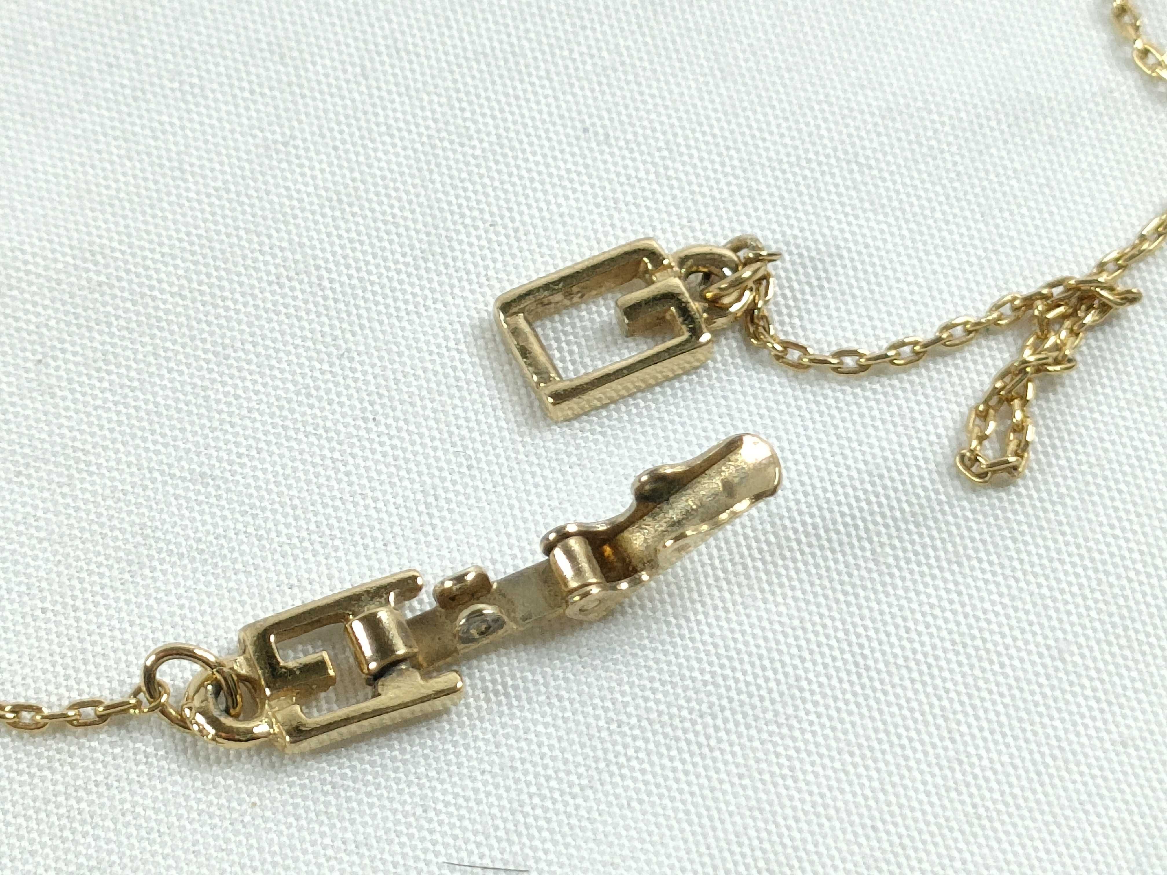 G Logo Rhinestone Gold Necklace — view 8