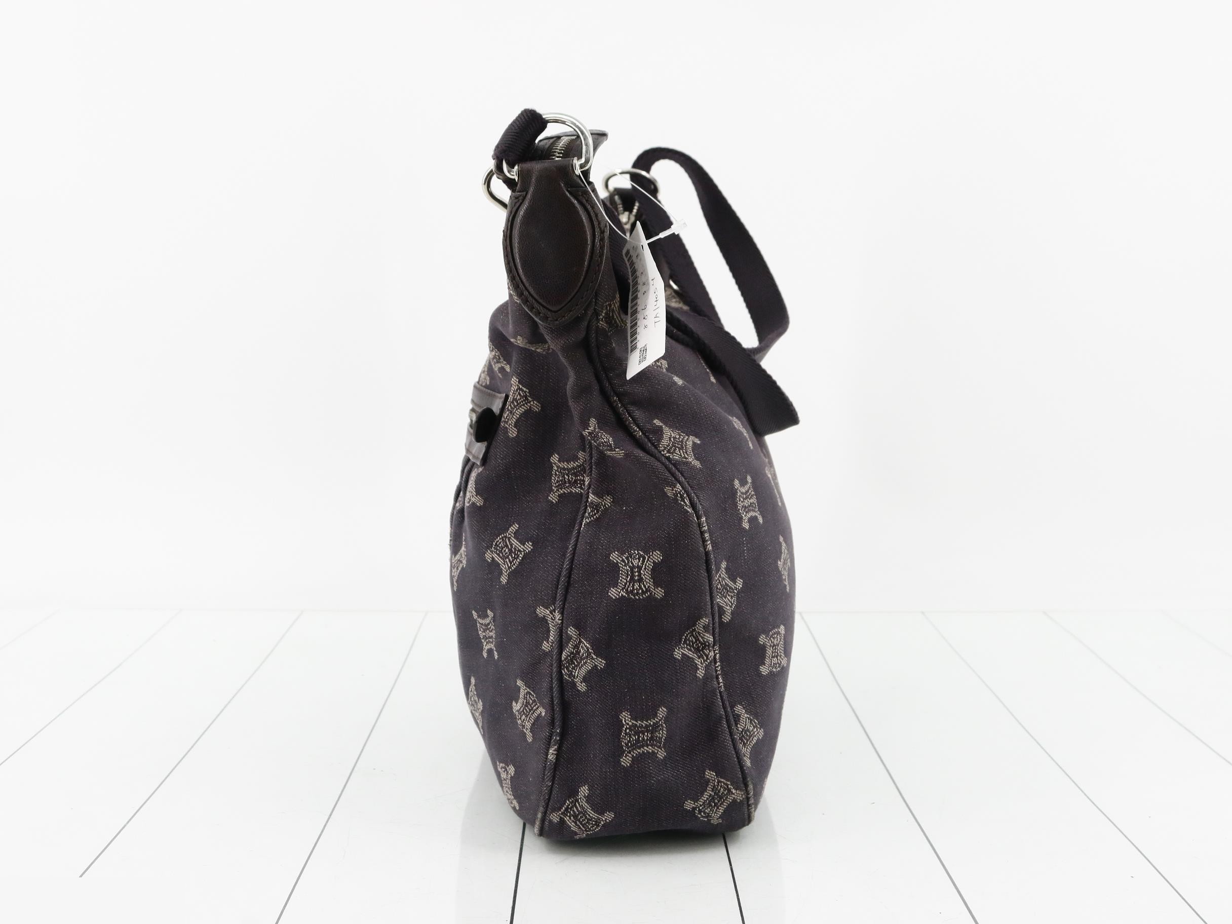 Paris Macadam Denim Shoulder Bag — view 3