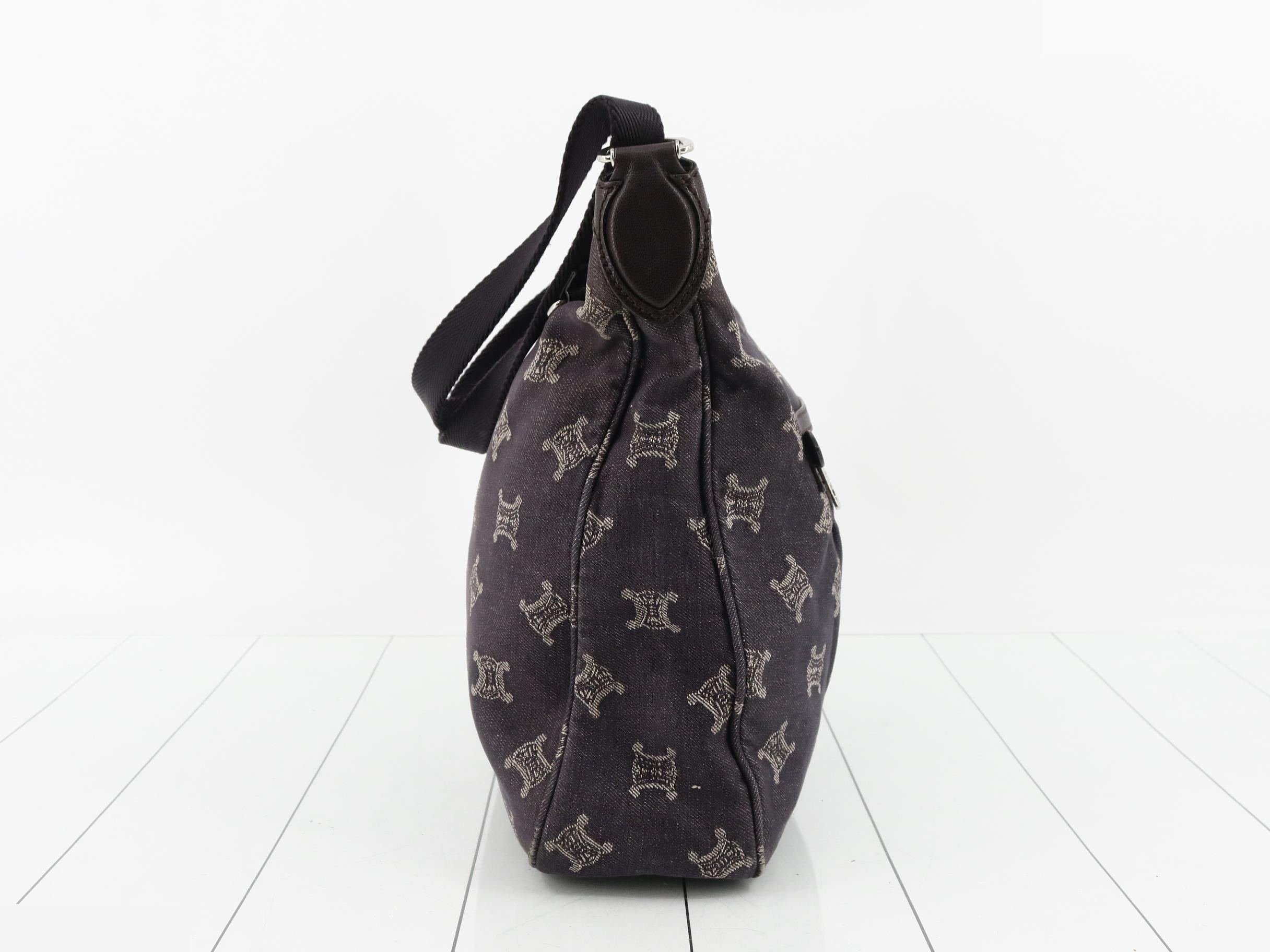 Paris Macadam Denim Shoulder Bag — view 4
