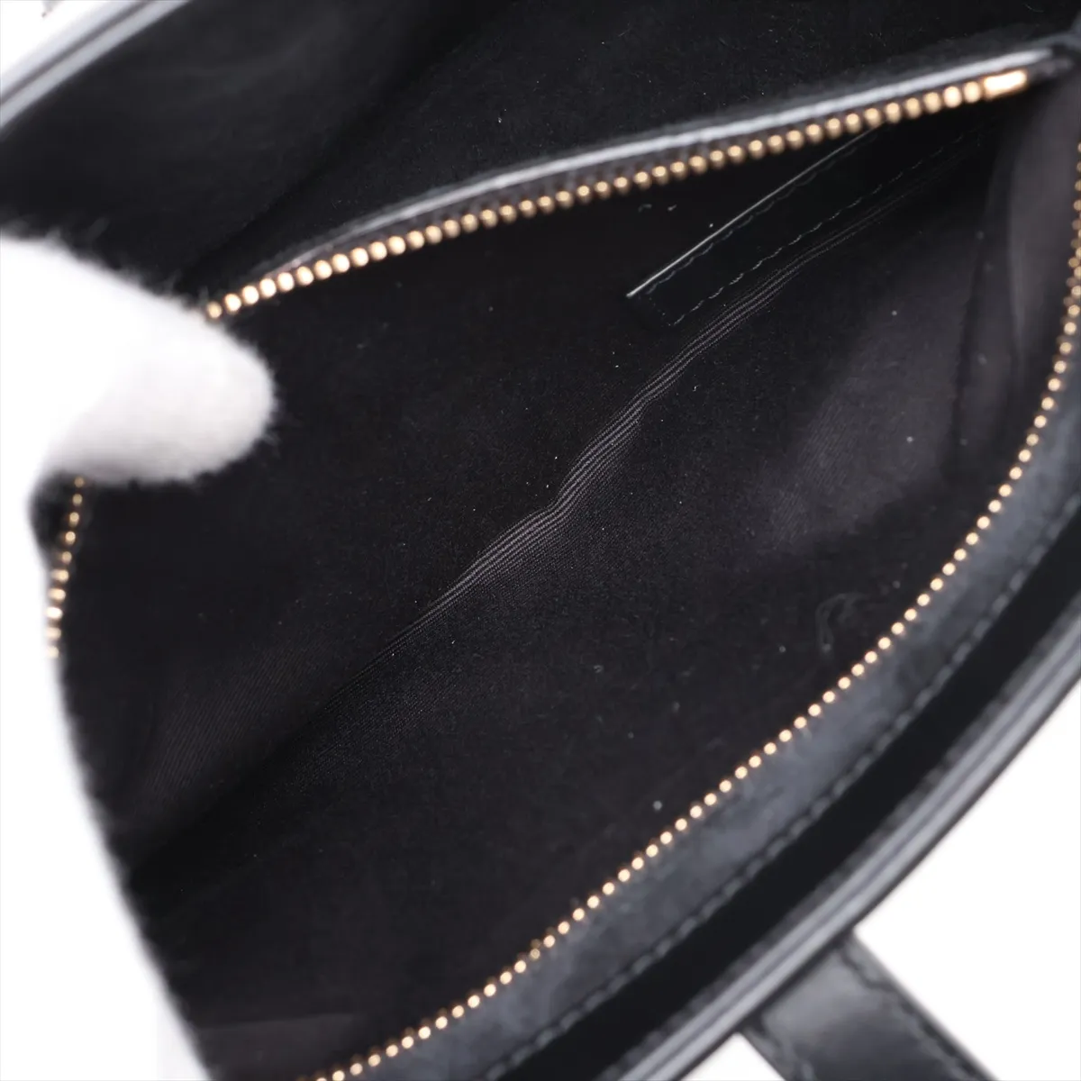 Le Cincassette 657228 Leather Shoulder Bag, Black — view 8