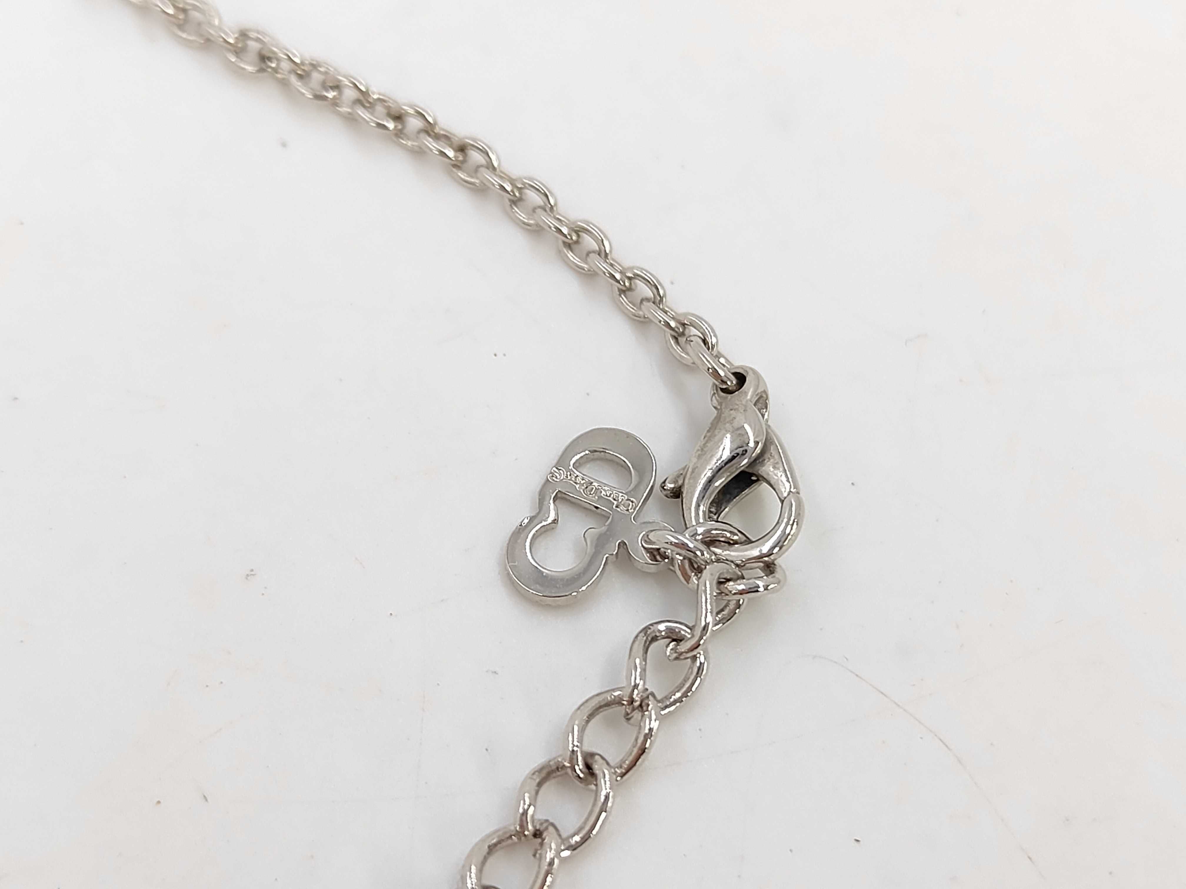 Flower Stone Swing Silver Necklace — view 3