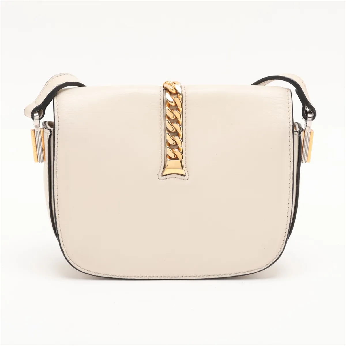 Sylvie 1969 615965 Leather Shoulder Bag, White — view 2