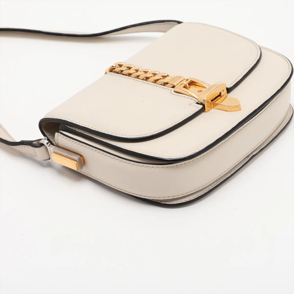 Sylvie 1969 615965 Leather Shoulder Bag, White — view 4