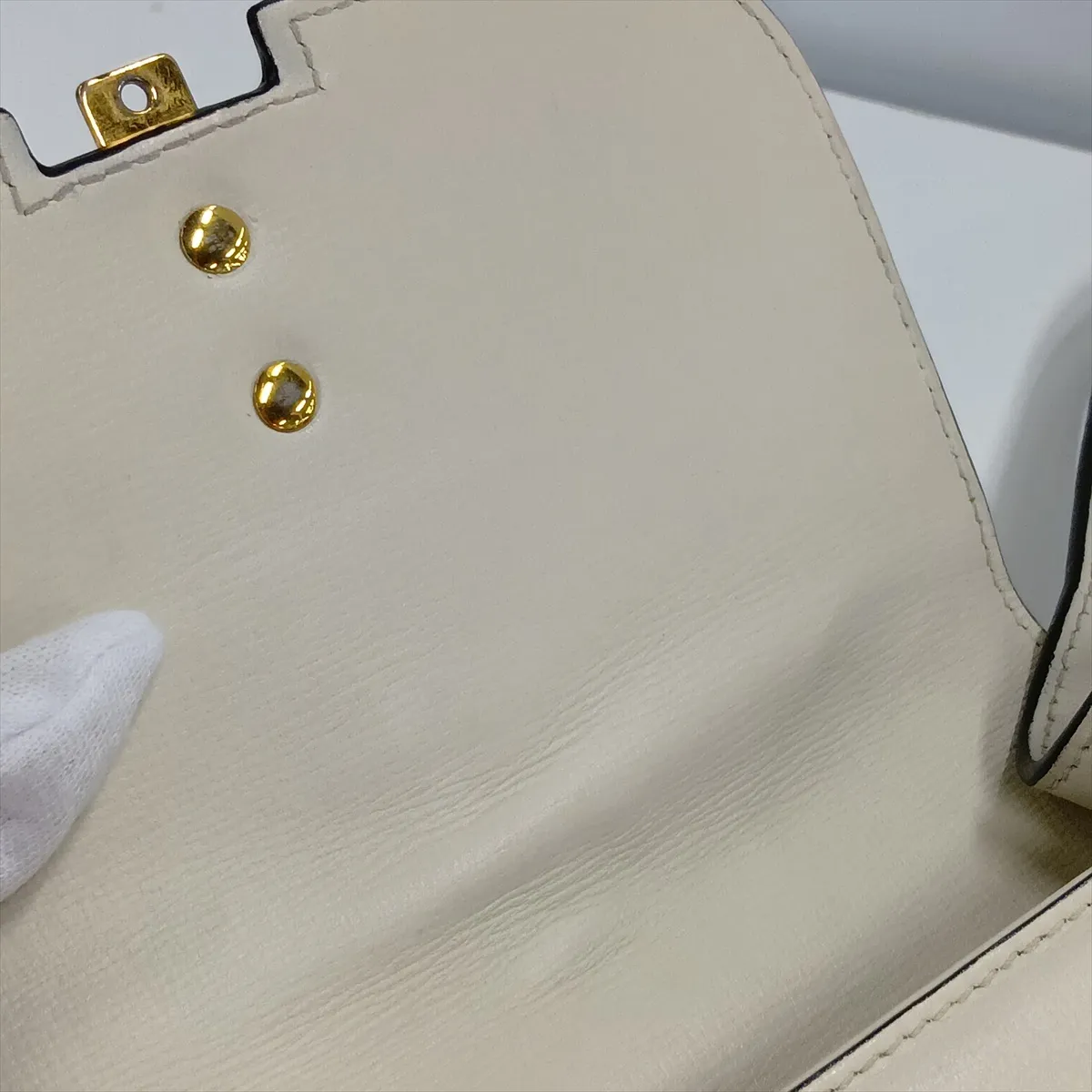 Sylvie 1969 615965 Leather Shoulder Bag, White — view 8