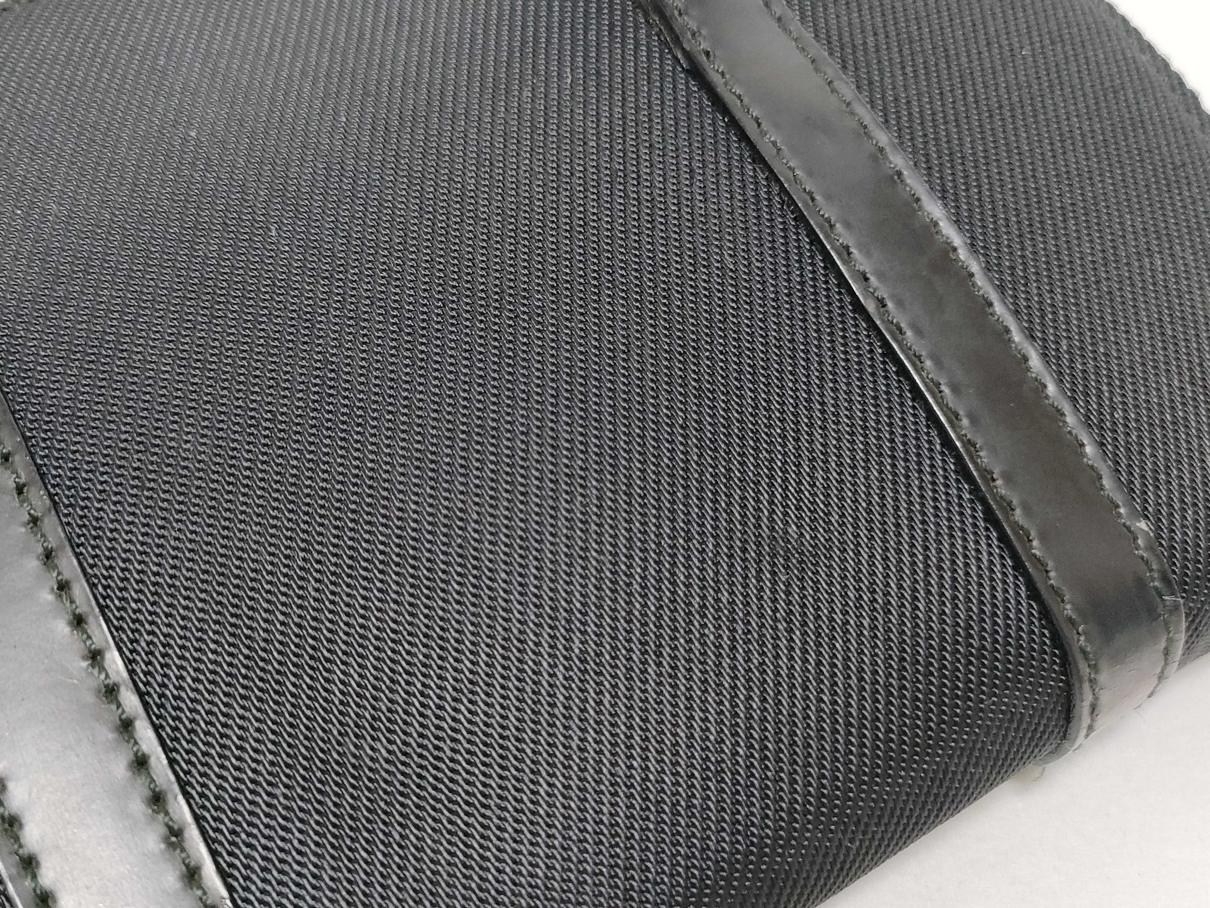 Bamboo Shoulder Bag, Nylon Leather, Black Handbag (089 1705 0701) — view 14