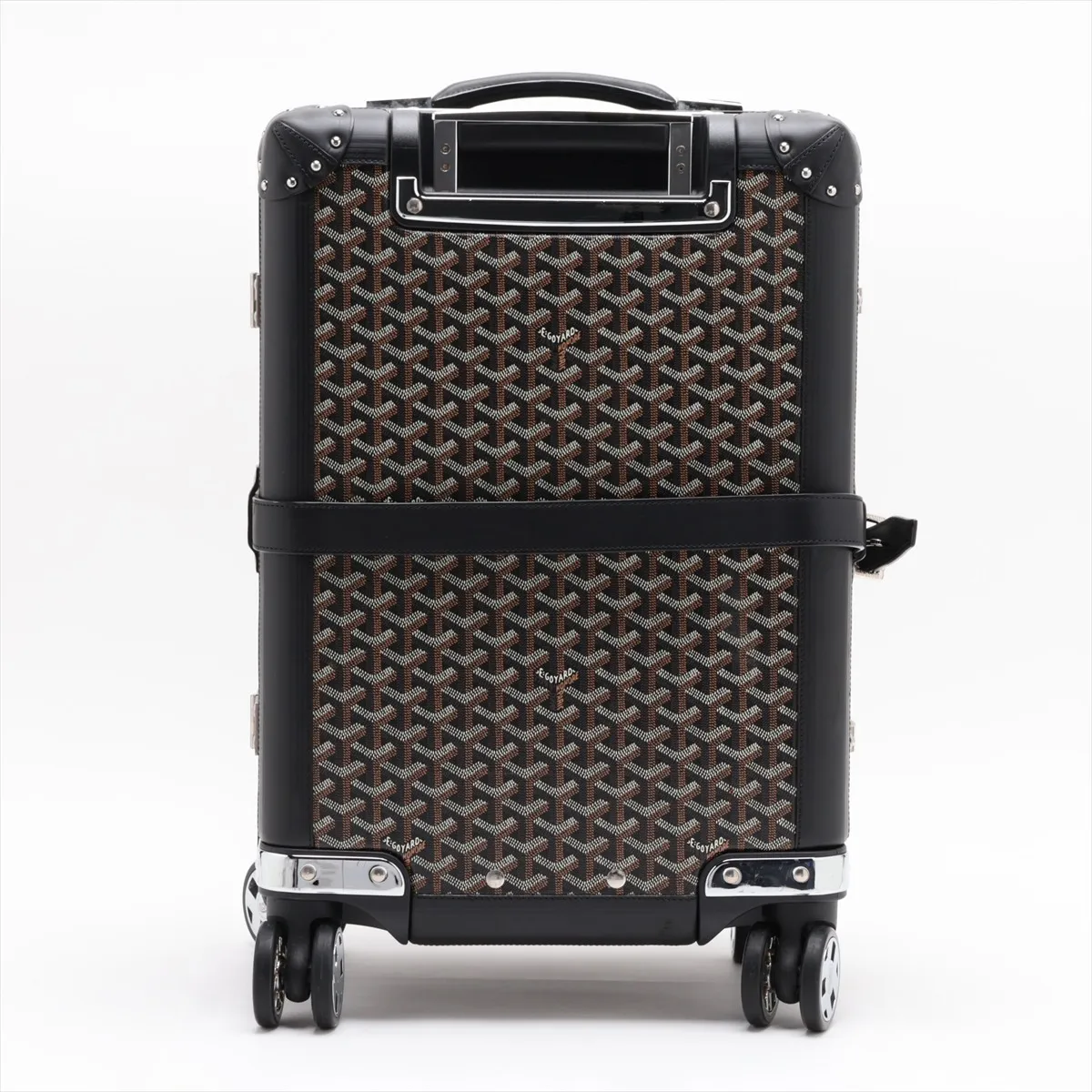[Individually packaged] Goyard Bourget PVC x Leather Carry Case Black x Brown (Screws missing) — view 2