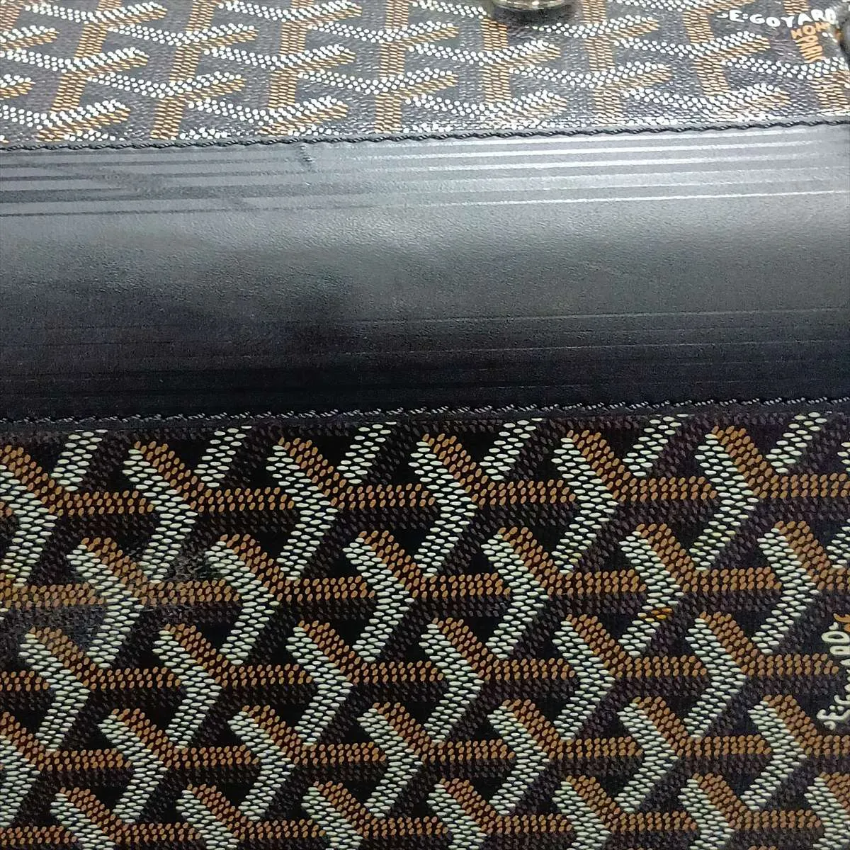 [Individually packaged] Goyard Bourget PVC x Leather Carry Case Black x Brown (Screws missing) — view 15