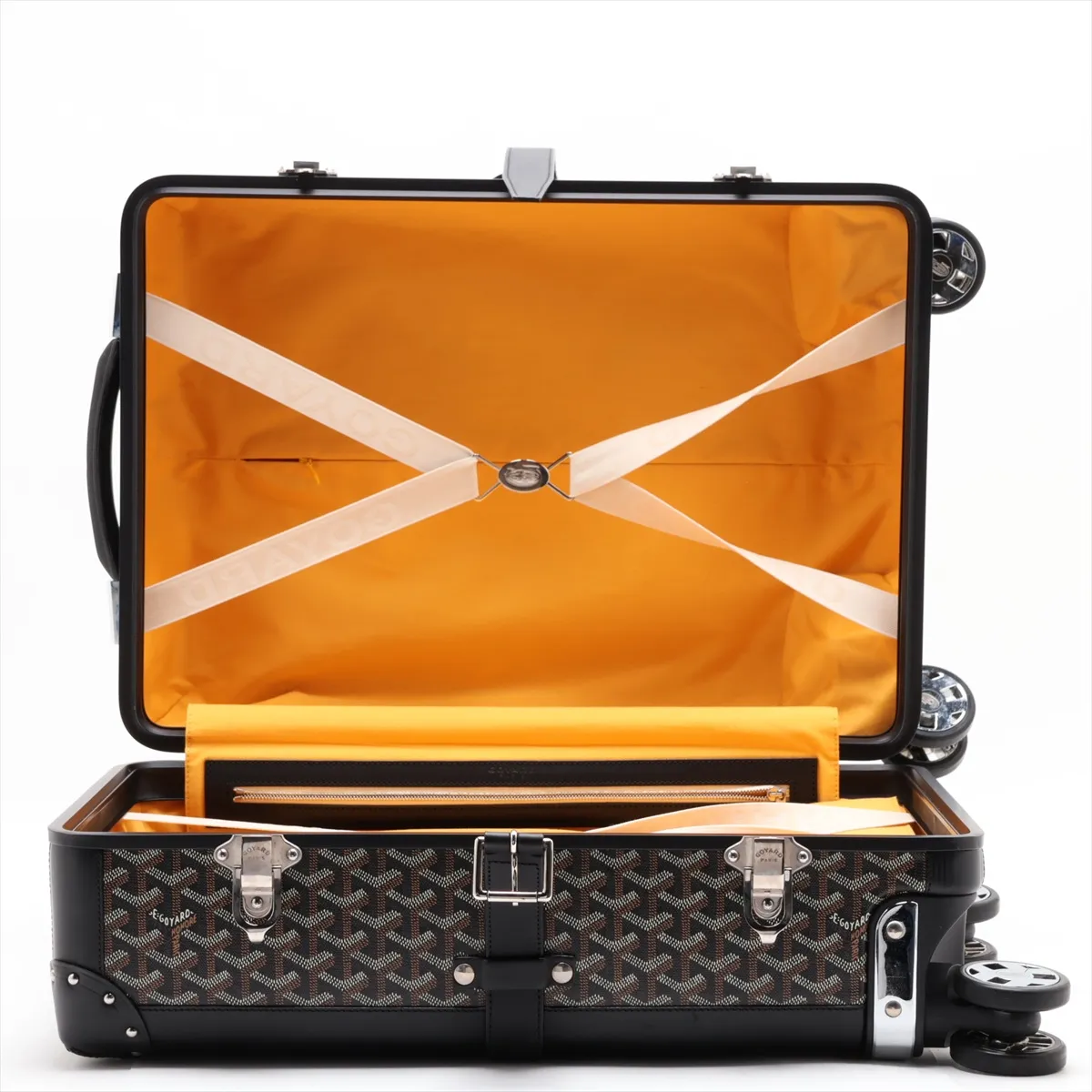 [Individually packaged] Goyard Bourget PVC x Leather Carry Case Black x Brown (Screws missing) — view 5