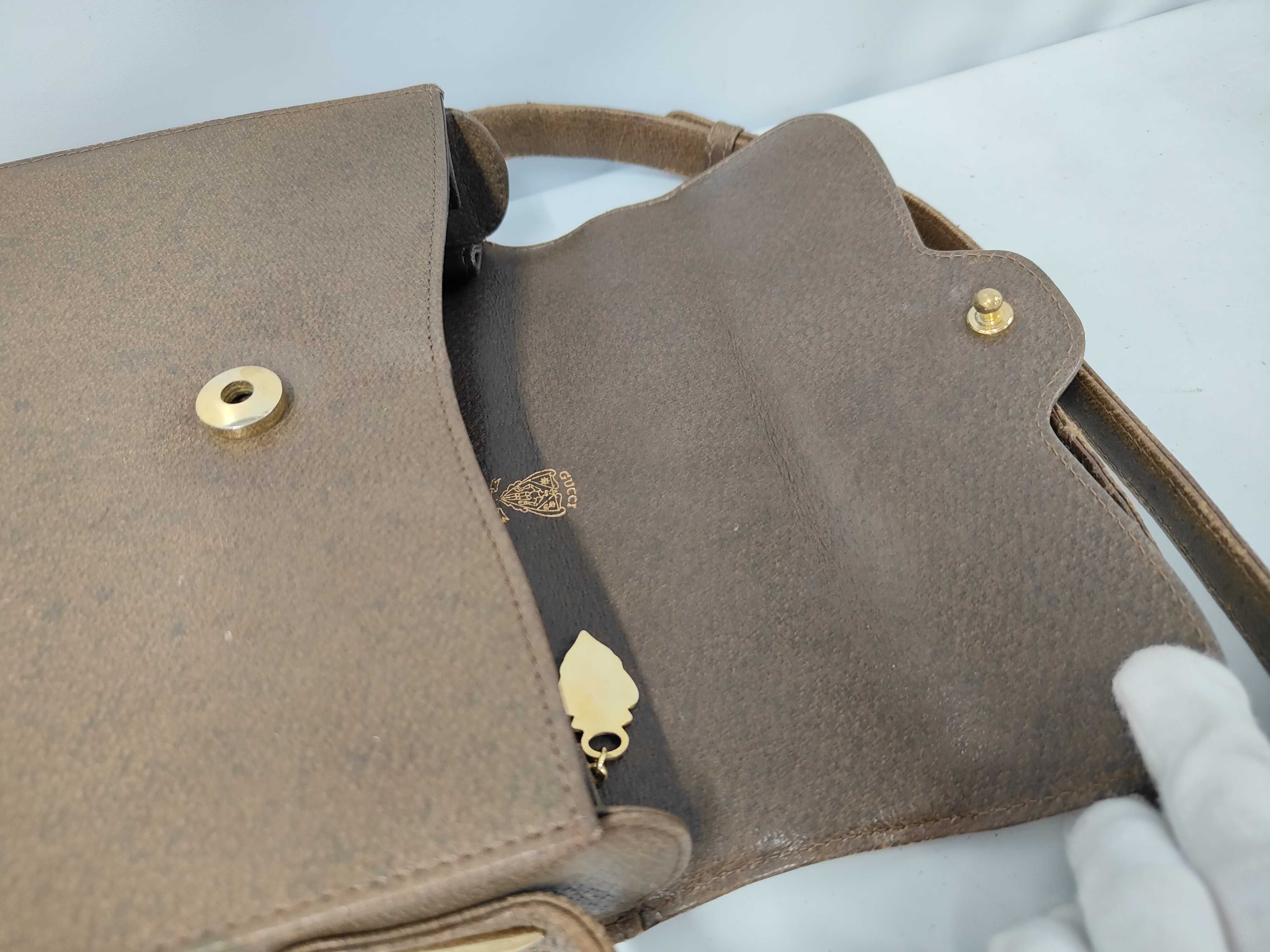 Interlocking Leather Shoulder Bag — view 8