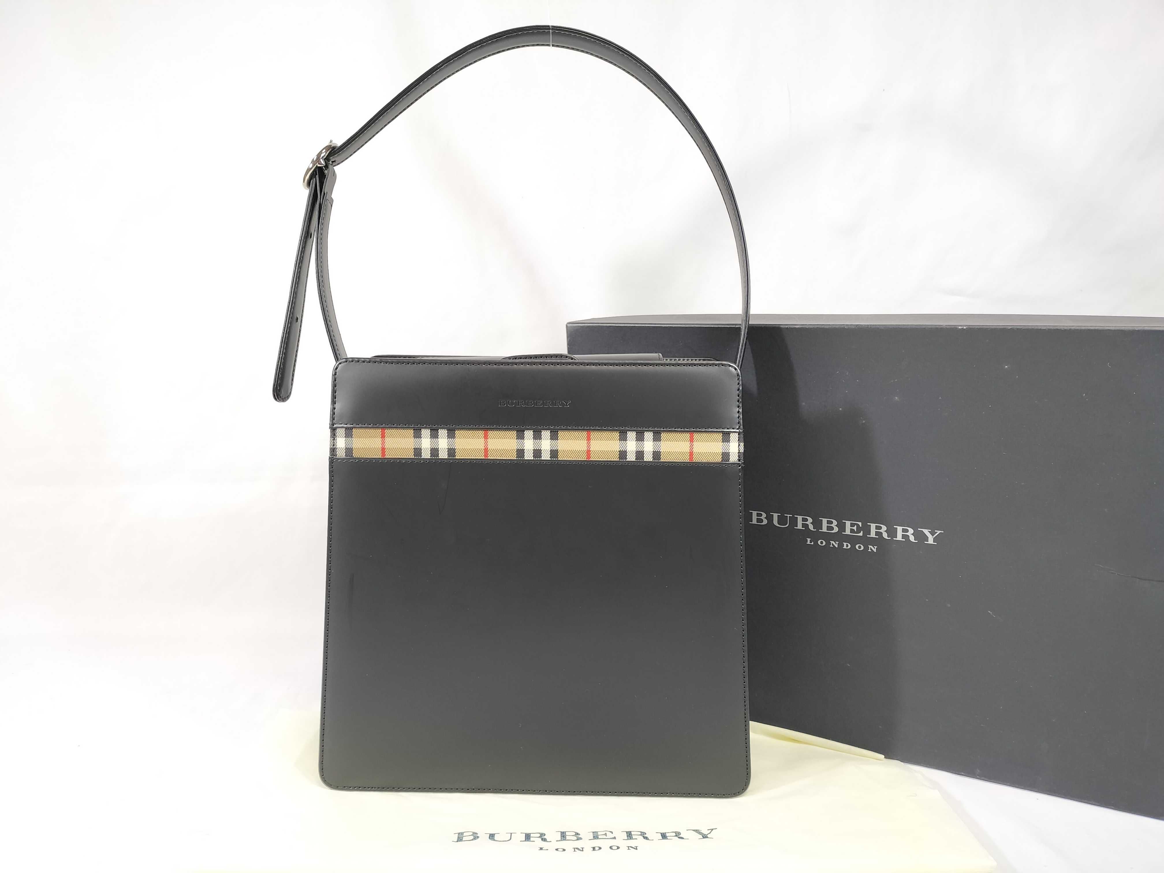 London Leather Nova Check Shoulder Bag