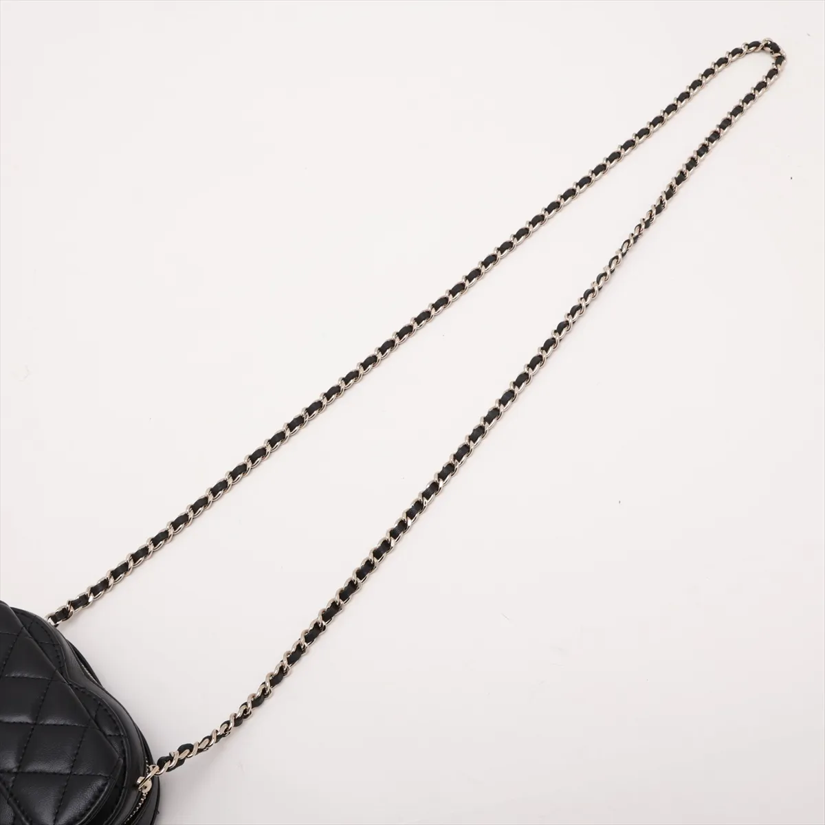 Matelassé Lambskin Chain Shoulder Bag, Black with Gold Hardware, GUA5A1NH, Random Serial Number AP2784 — view 5