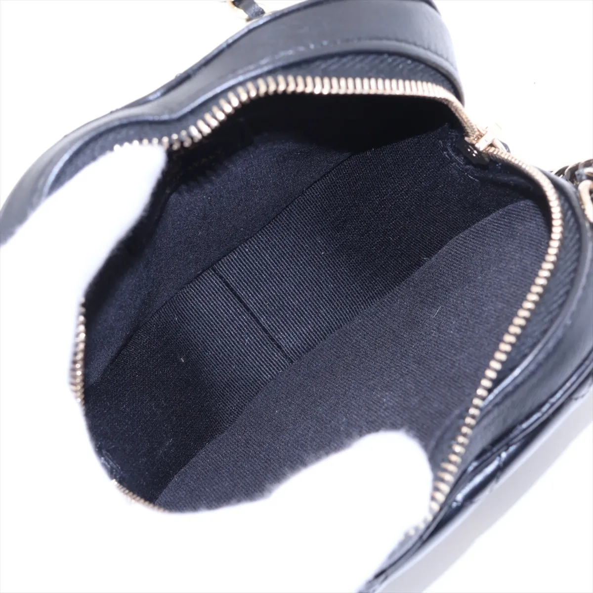 Matelassé Lambskin Chain Shoulder Bag, Black with Gold Hardware, GUA5A1NH, Random Serial Number AP2784 — view 6