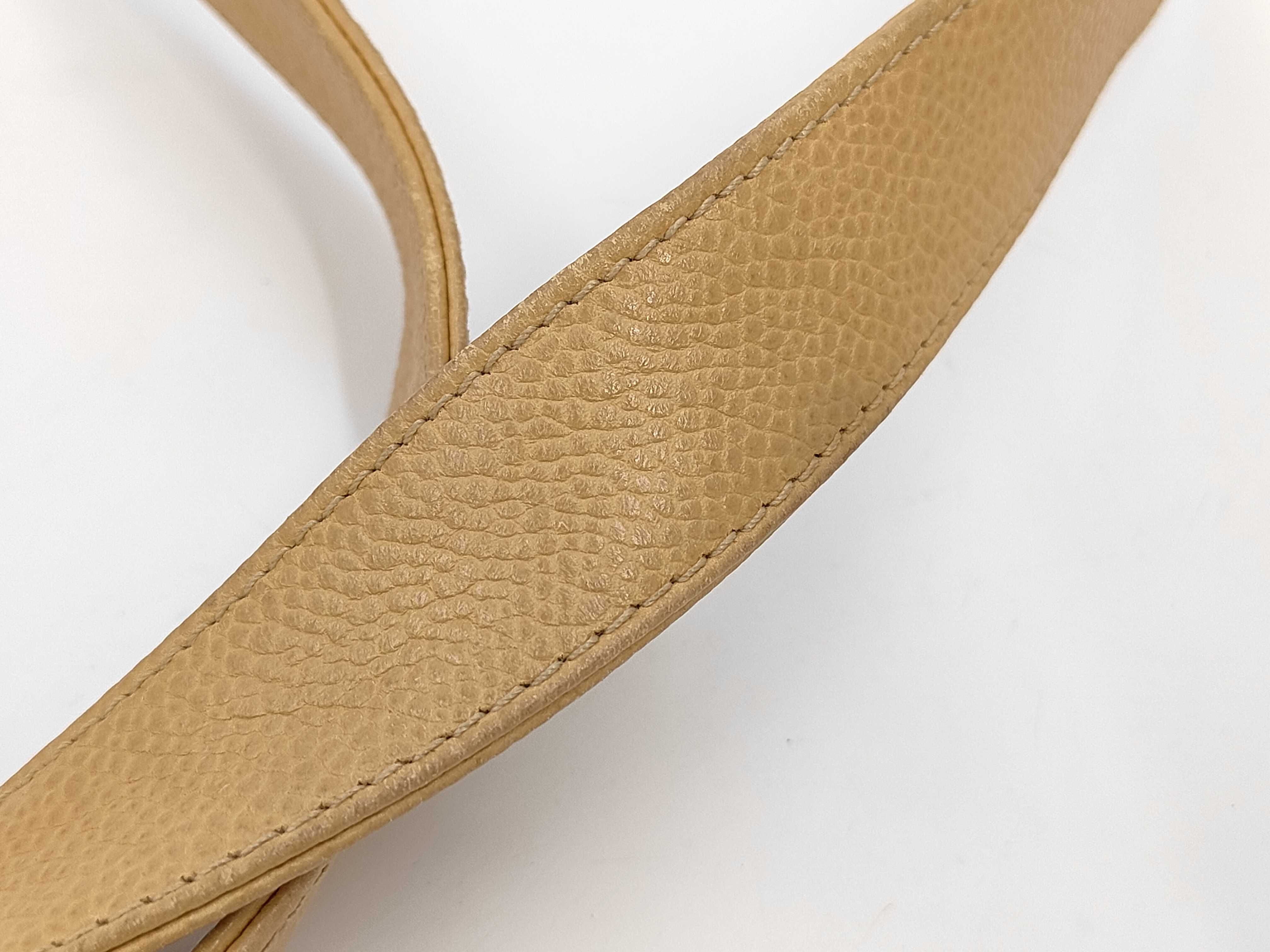 Caviar Skin Chanel Caviar Double Chain Beige Shoulder Bag — view 6