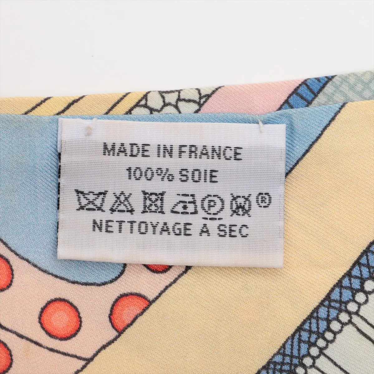 Twilly Selle de Dignitaire (Official's Saddle) Scarf, Silk, Light Blue x Yellow. Shows signs of wear, including snags, — view 3
