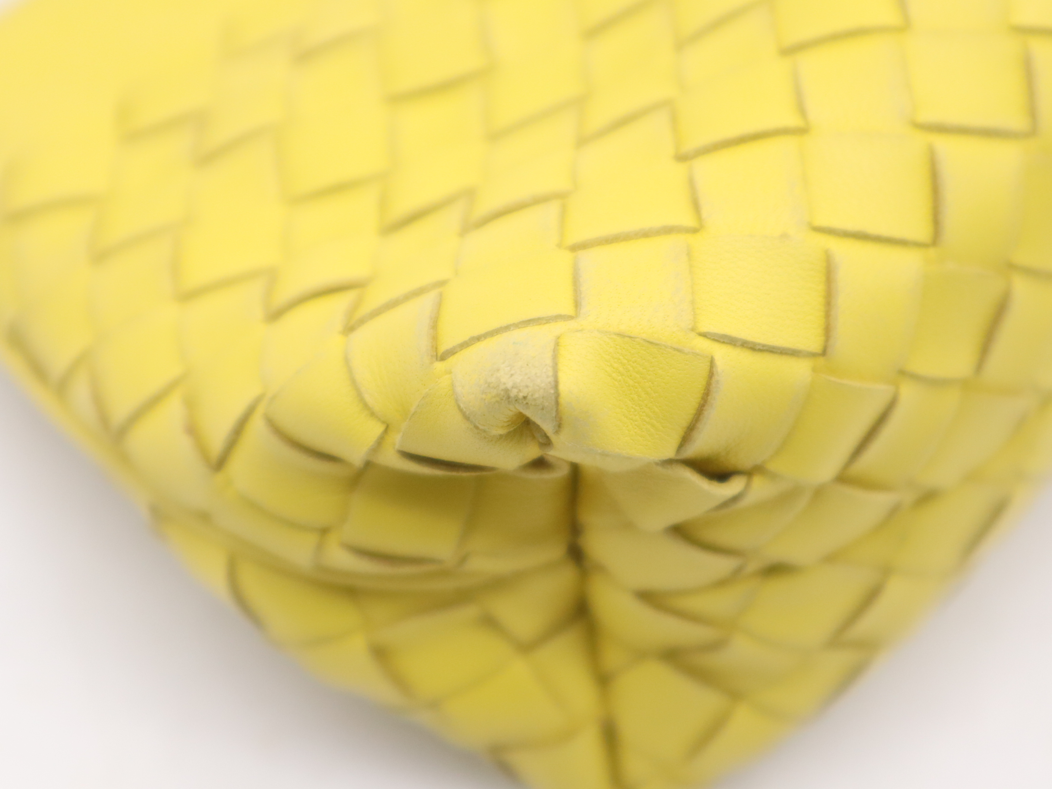 120773 Lambskin Intrecciato Handbag, Yellow Shoulder Bag — view 10