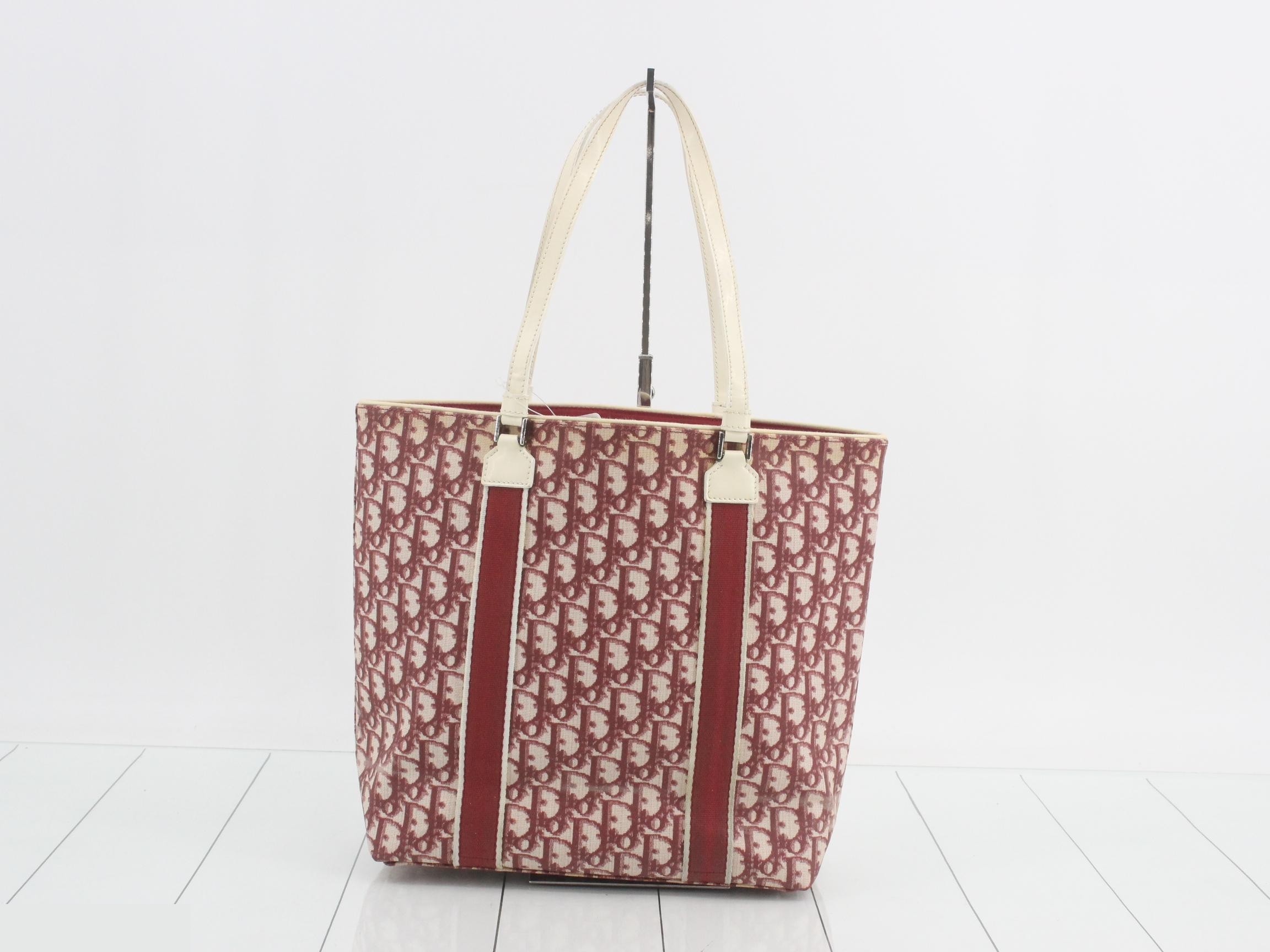 Trotter Shopping Bag, Bordeaux x White, 37 x 29 x 10 cm — view 2