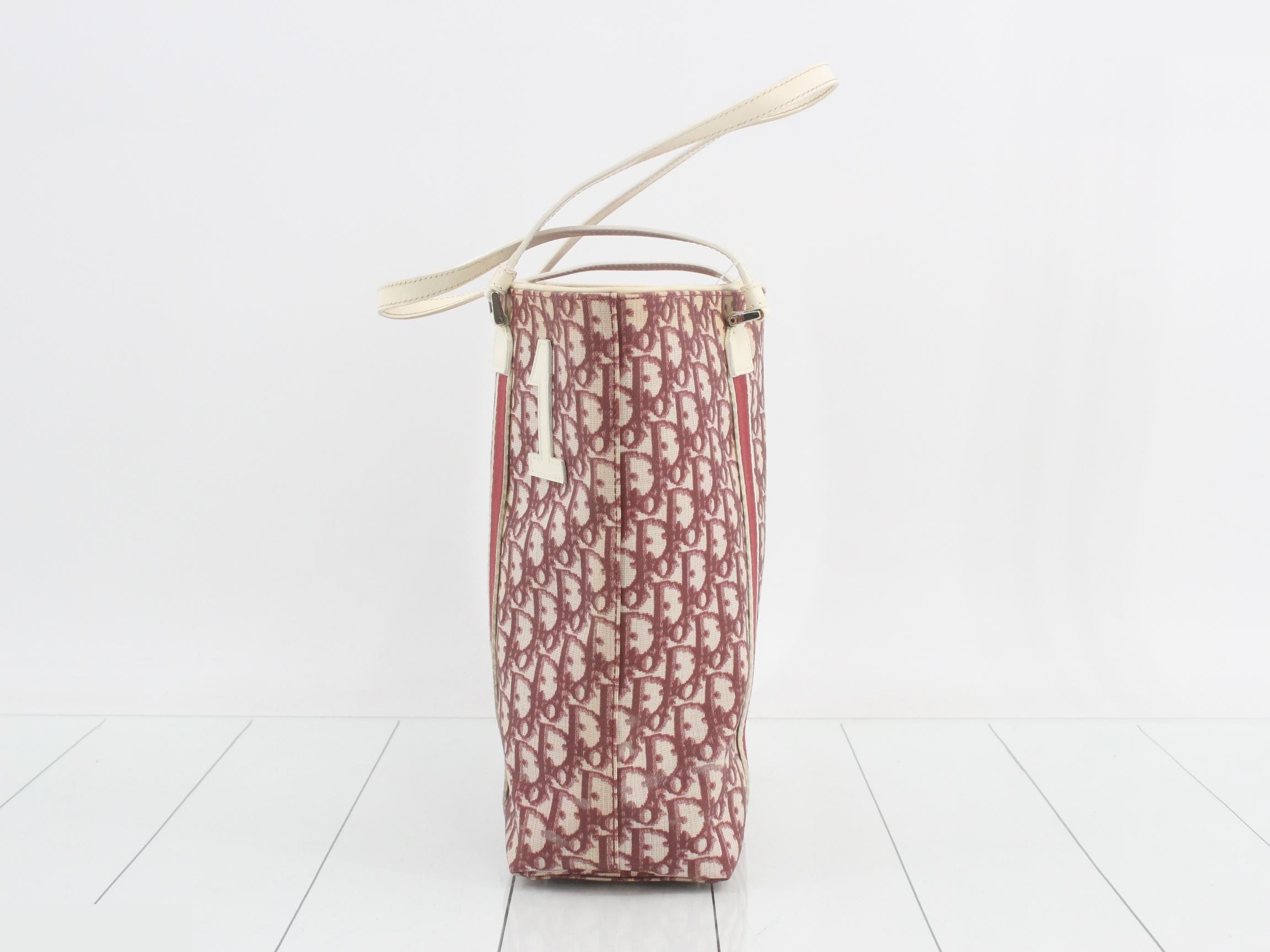 Trotter Shopping Bag, Bordeaux x White, 37 x 29 x 10 cm — view 3
