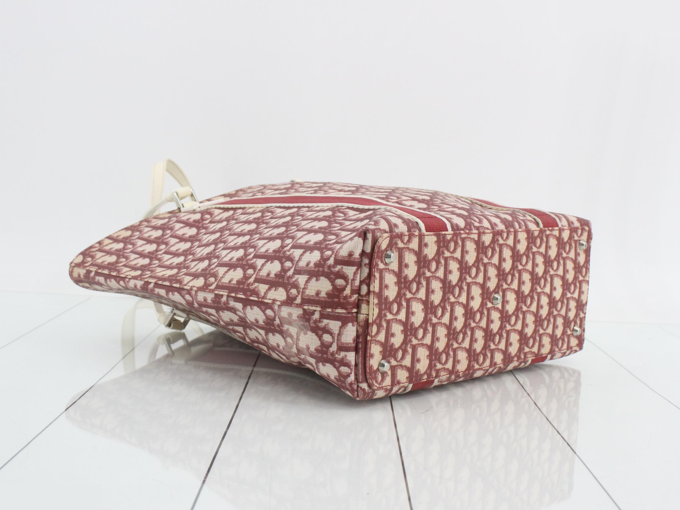 Trotter Shopping Bag, Bordeaux x White, 37 x 29 x 10 cm — view 5