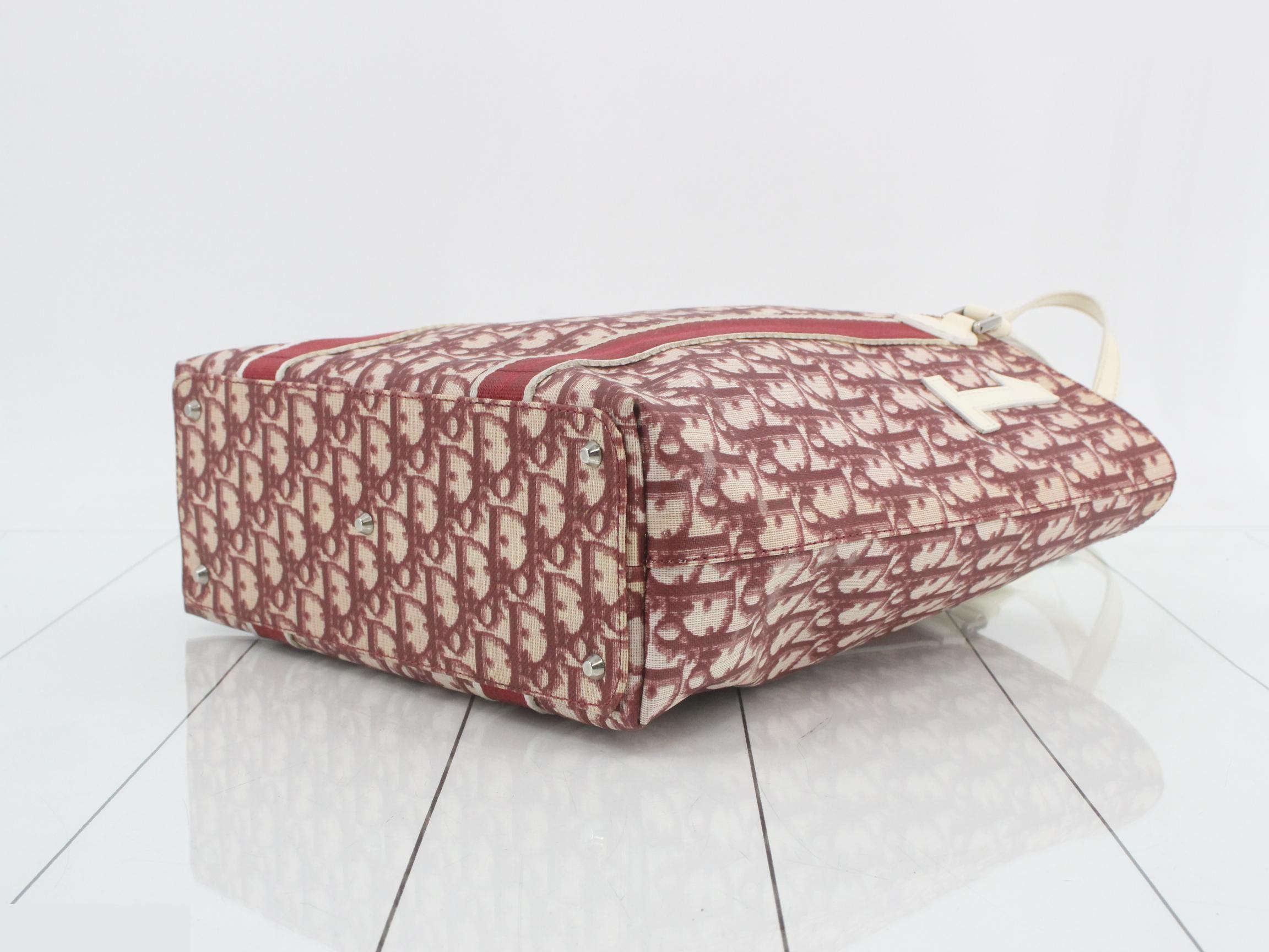 Trotter Shopping Bag, Bordeaux x White, 37 x 29 x 10 cm — view 6