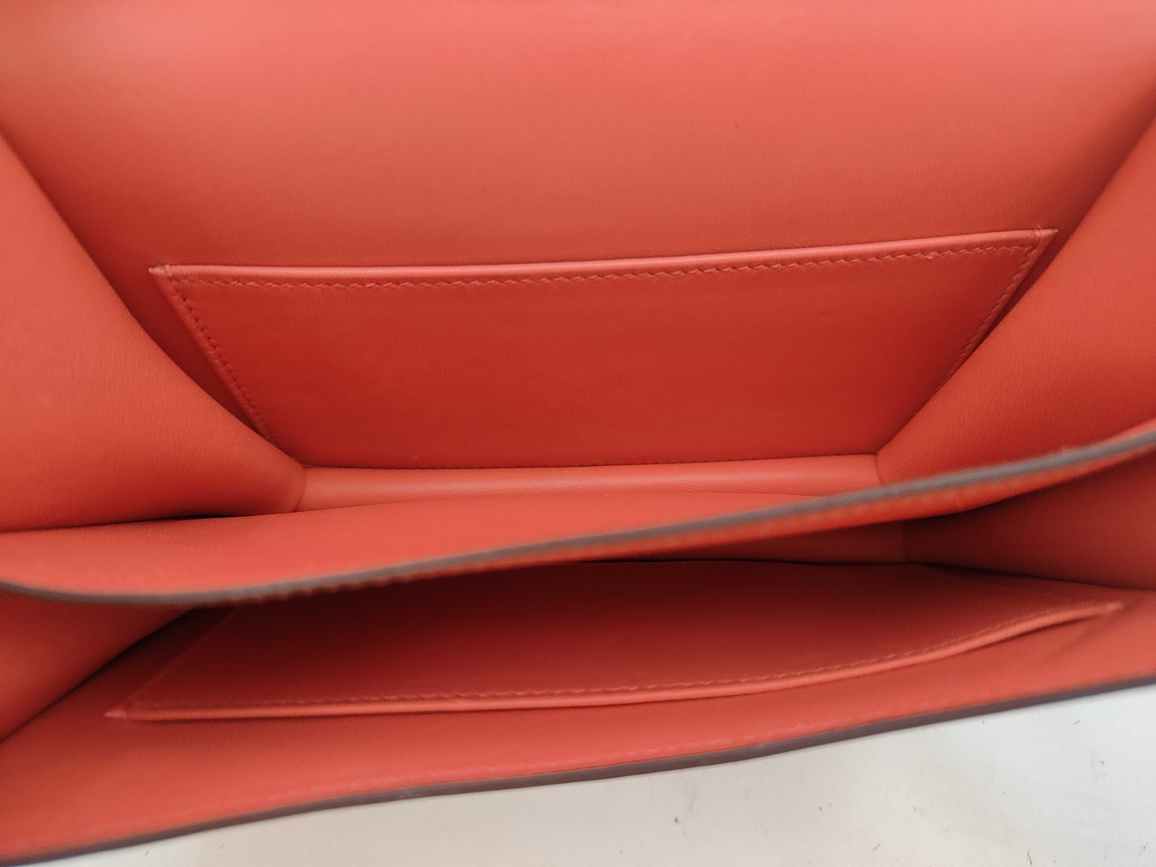 Constance 3 18 Rouge Vivoine Epsom Leather Shoulder Bag (X Stamp) — view 8