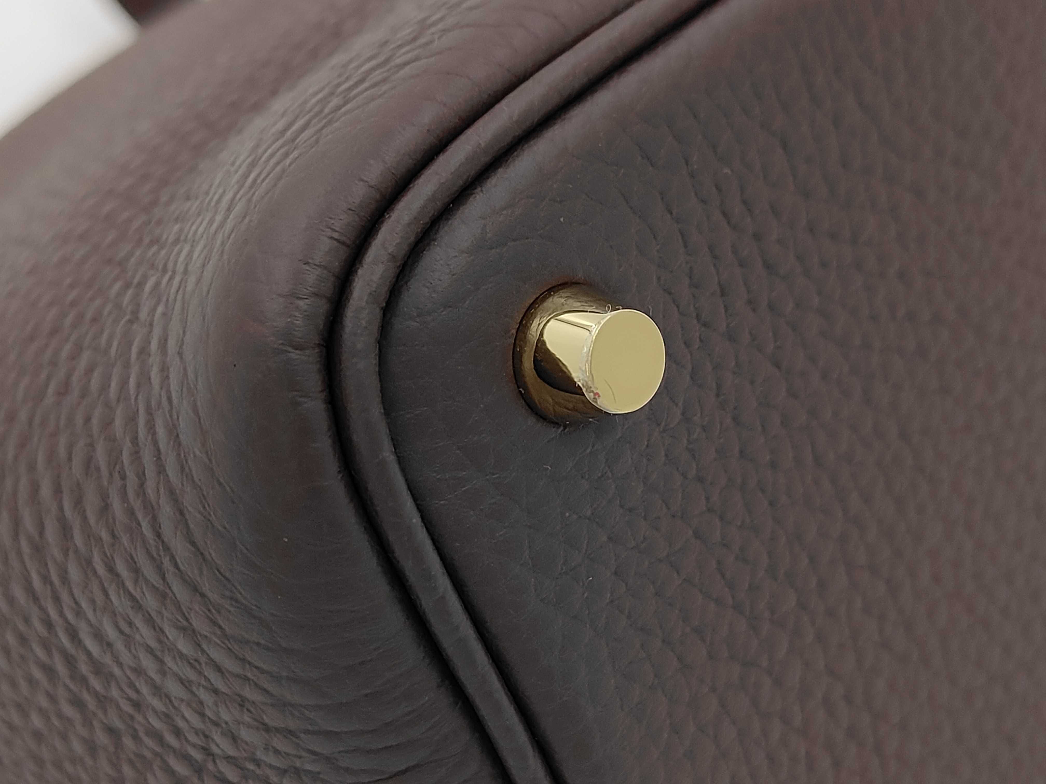 Picotin Lock PM Taurillon Clemence Rouge Sellier G Stamp Handbag — view 4